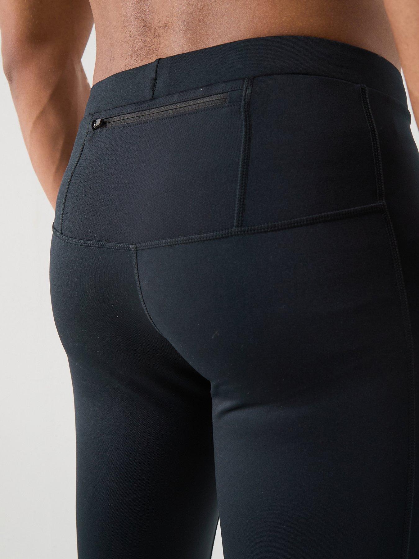 Image 6 of 6 of Ronhill Mens Running Tech Reflect Reflective Zip Pocket Tights - Black