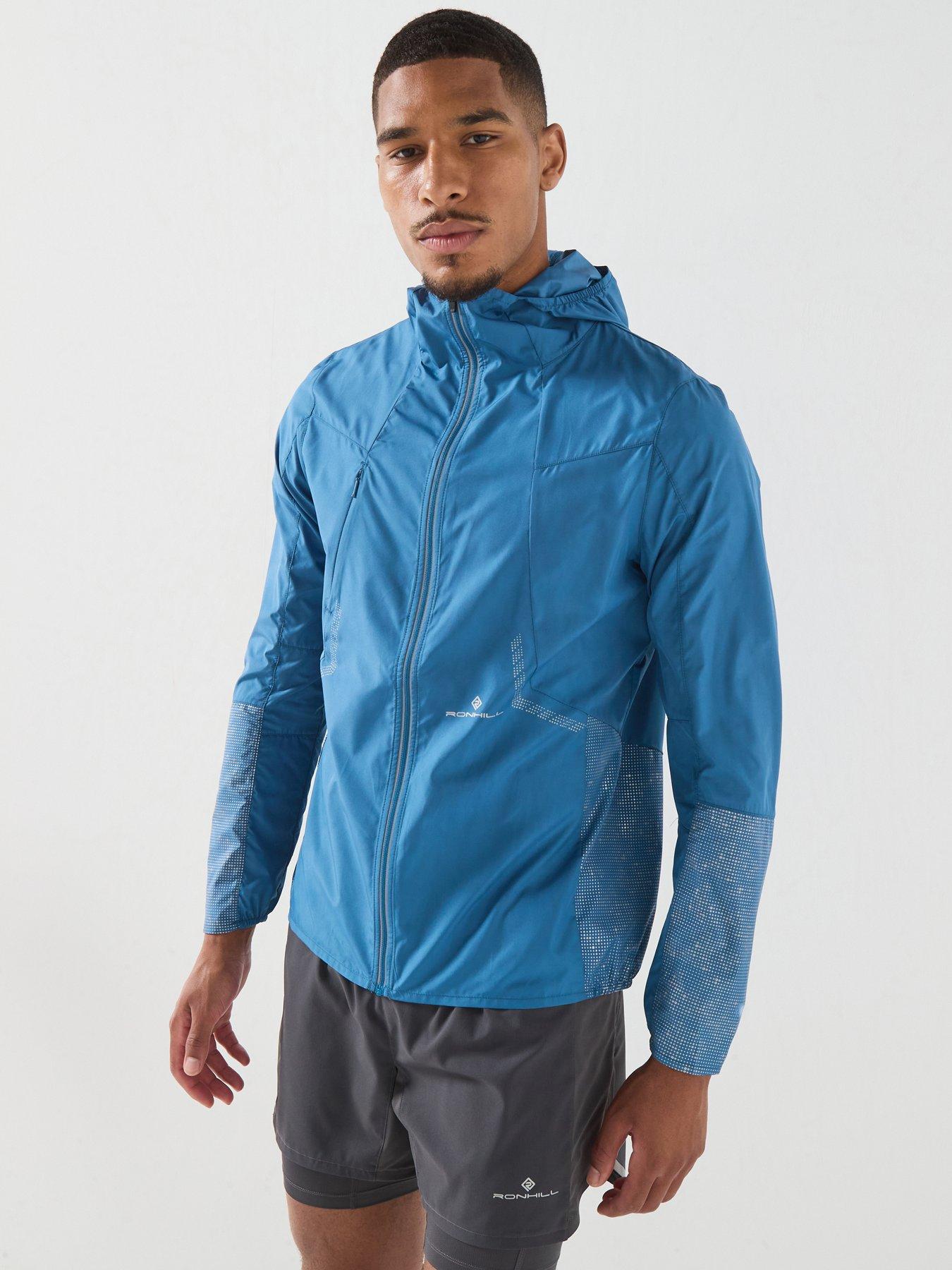 Image 1 of 6 of Ronhill Mens Tech Reflect Reflective Wind-Resistant Jacket - Blue