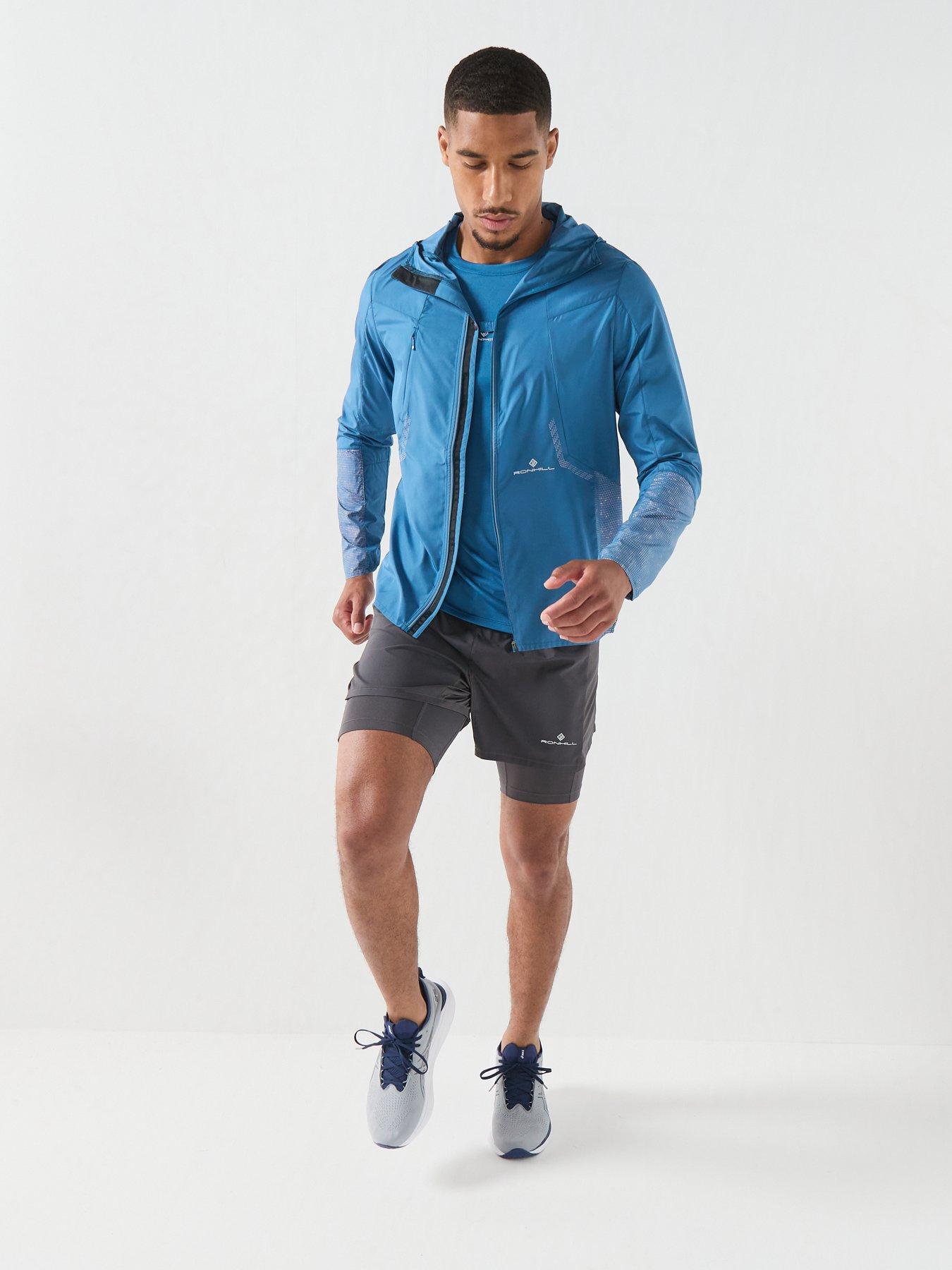 Image 3 of 6 of Ronhill Mens Tech Reflect Reflective Wind-Resistant Jacket - Blue