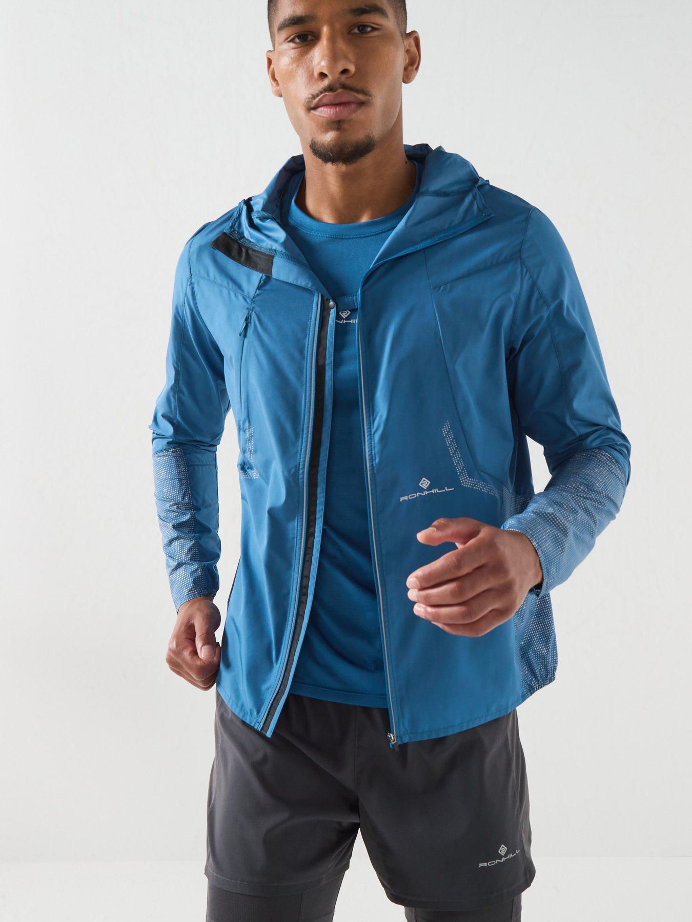 Image 4 of 6 of Ronhill Mens Tech Reflect Reflective Wind-Resistant Jacket - Blue