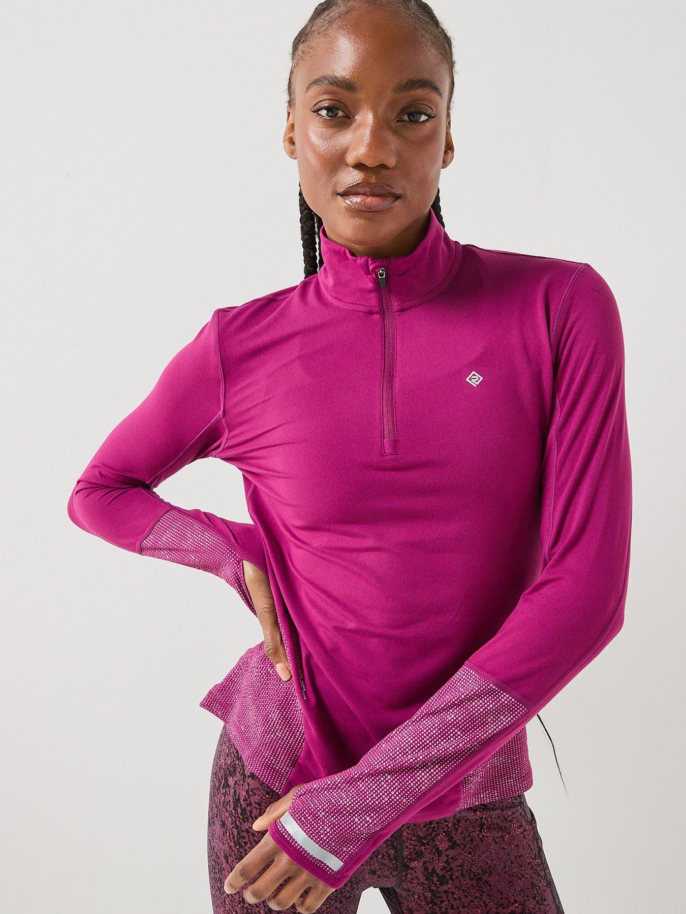 Image 1 of 6 of Ronhill Womens Tech Reflect Half Zip Thermal Blouse - Purple
