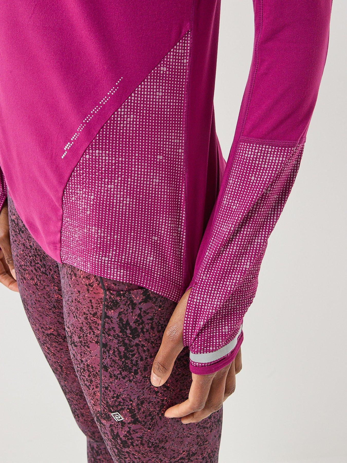 Image 4 of 6 of Ronhill Womens Tech Reflect Half Zip Thermal Blouse - Purple