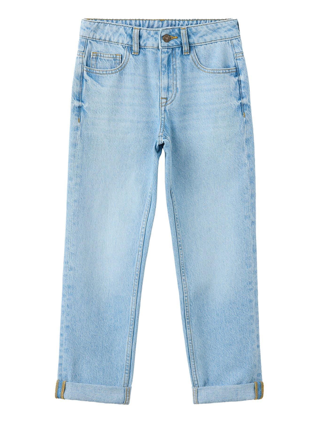 Image 1 of 4 of Mango Boys Regular Fit Jeans - Light Blue