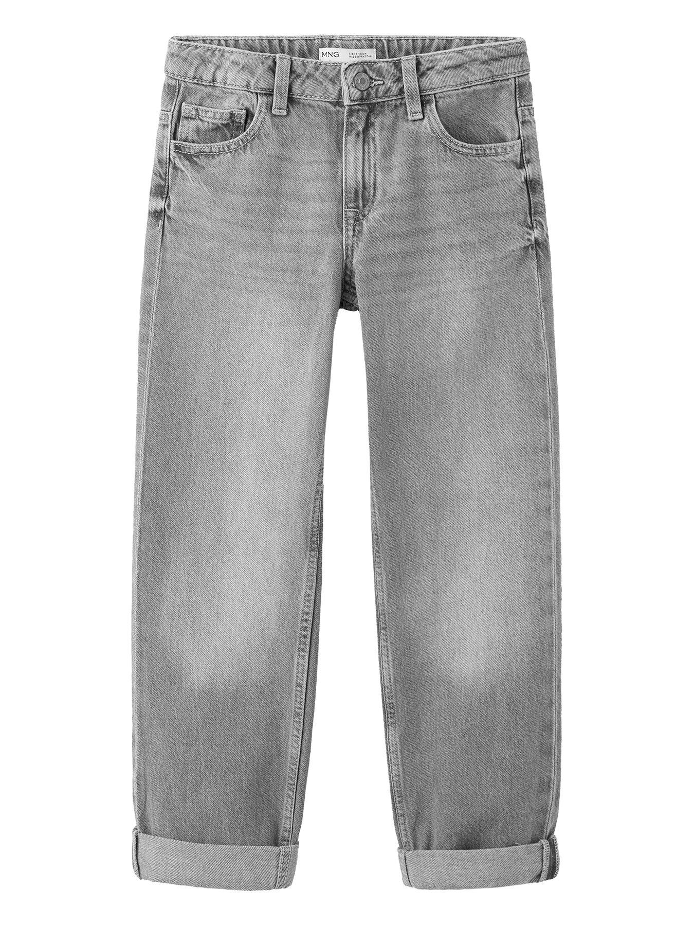 Image 1 of 4 of Mango Boys Regular Fit Jeans - Grey