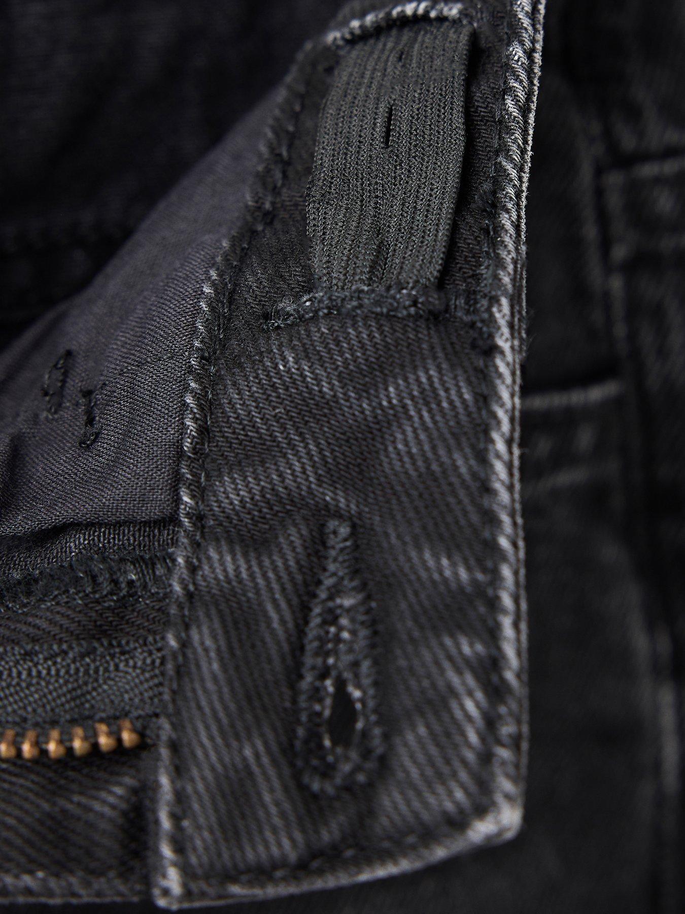 Image 3 of 4 of Mango Boys Rolled Up Hem Regular Fit Jeans - Black
