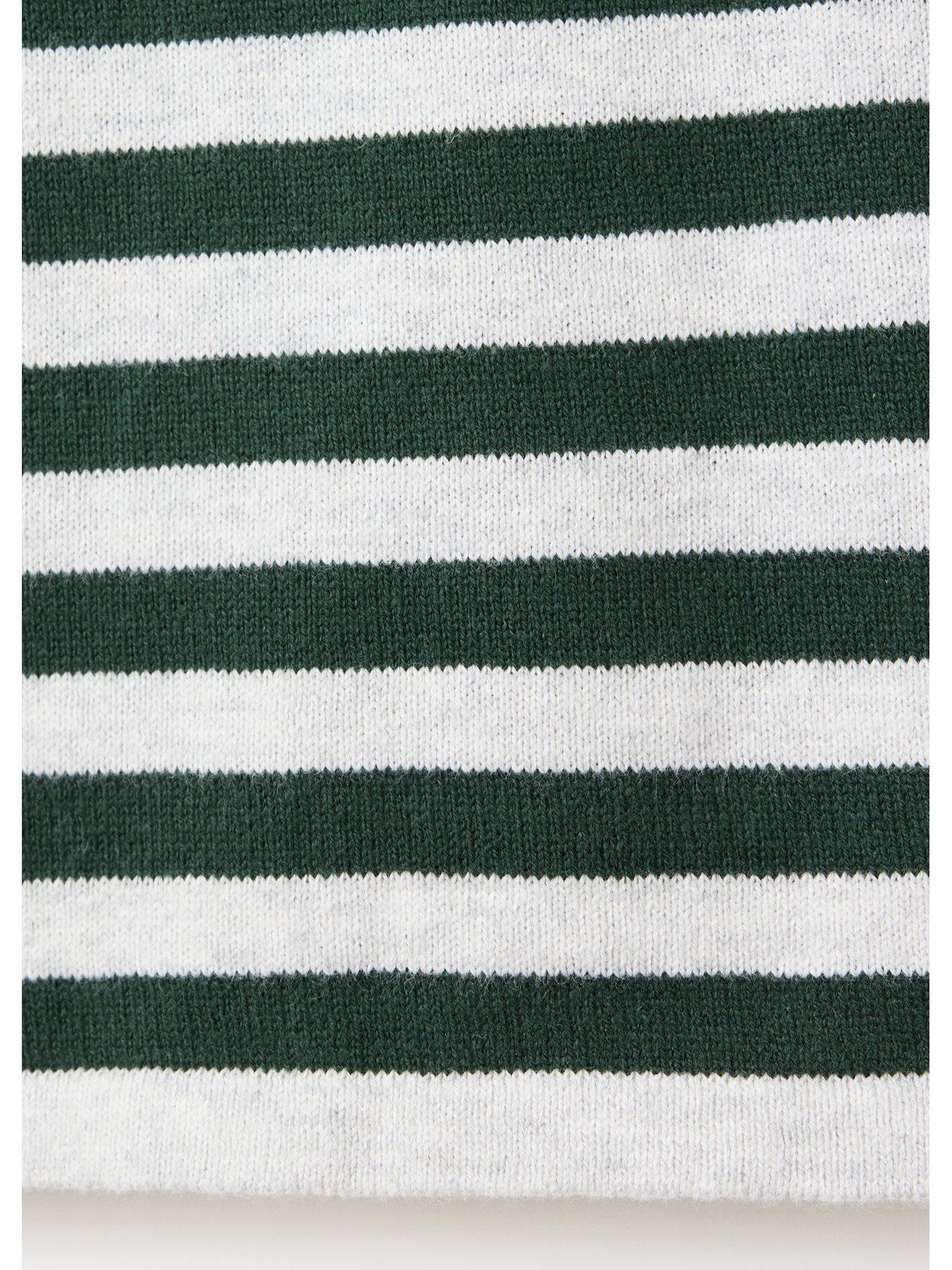 Image 5 of 6 of Mango Boys Striped Knitted Jumper - Grey