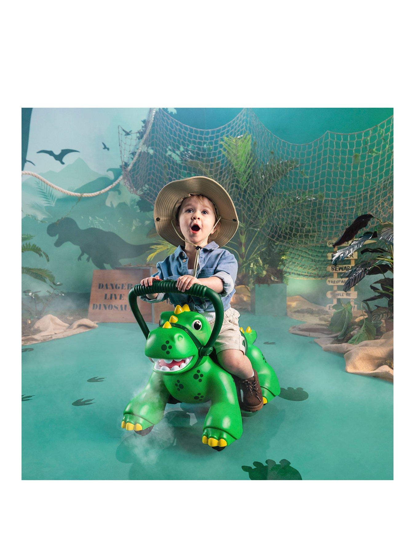 Image 1 of 7 of Light-Up Mist Roaring Dino Electric Ride-On Ride-On