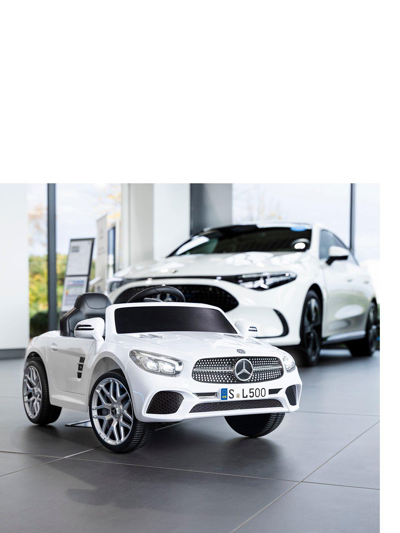 Mercedes-Benz SL500 Electric Ride-On Car - White with Remote Control