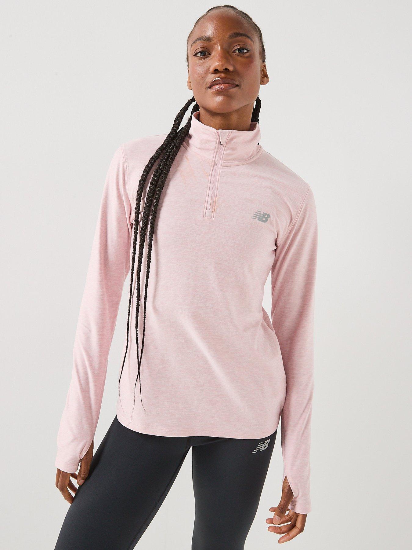 Image 1 of 1 of New Balance Women's Training Essentials 1/4 Zip - Pink