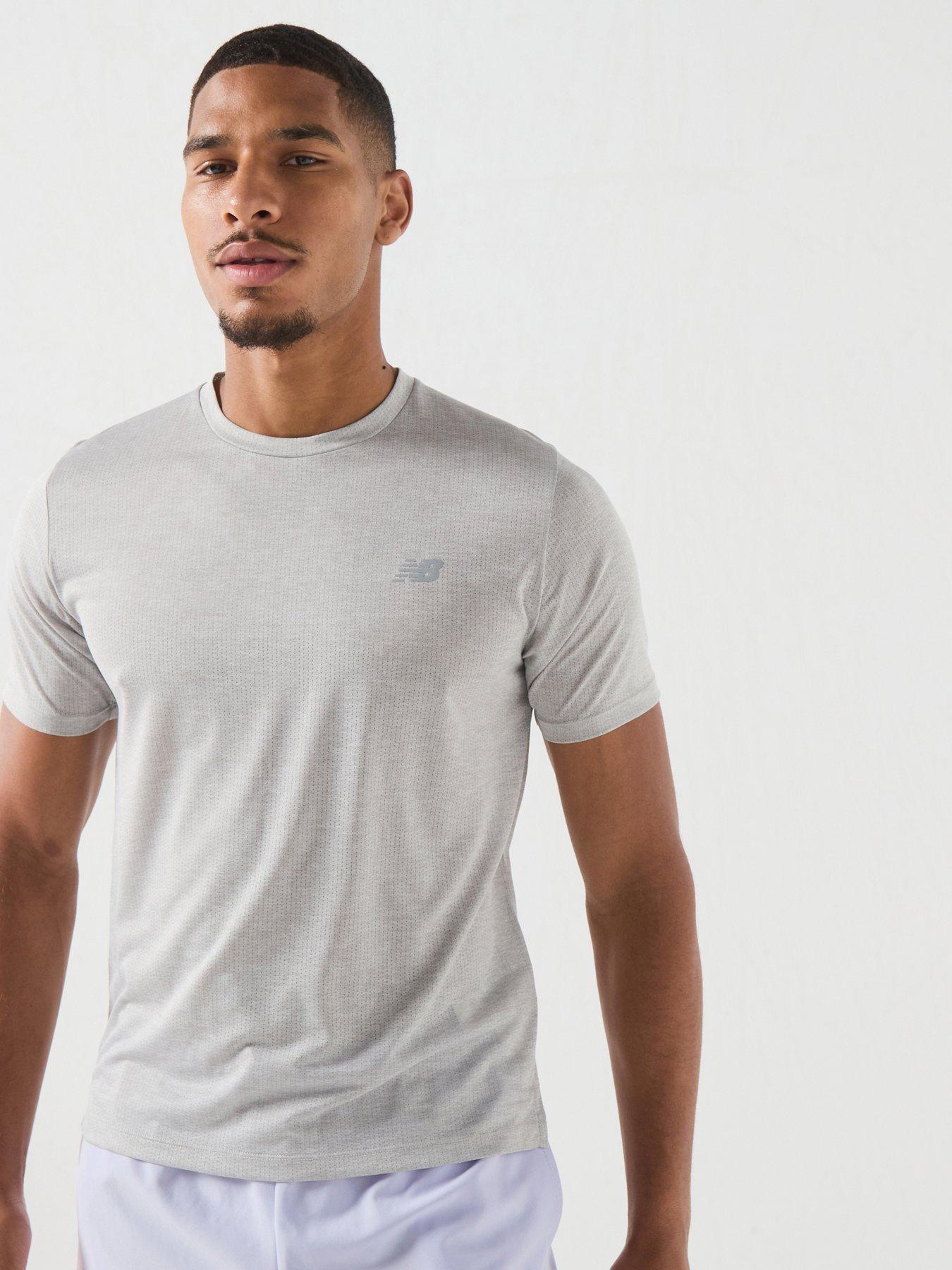 New Balance Mens Running Athletics T-Shirt - Grey
