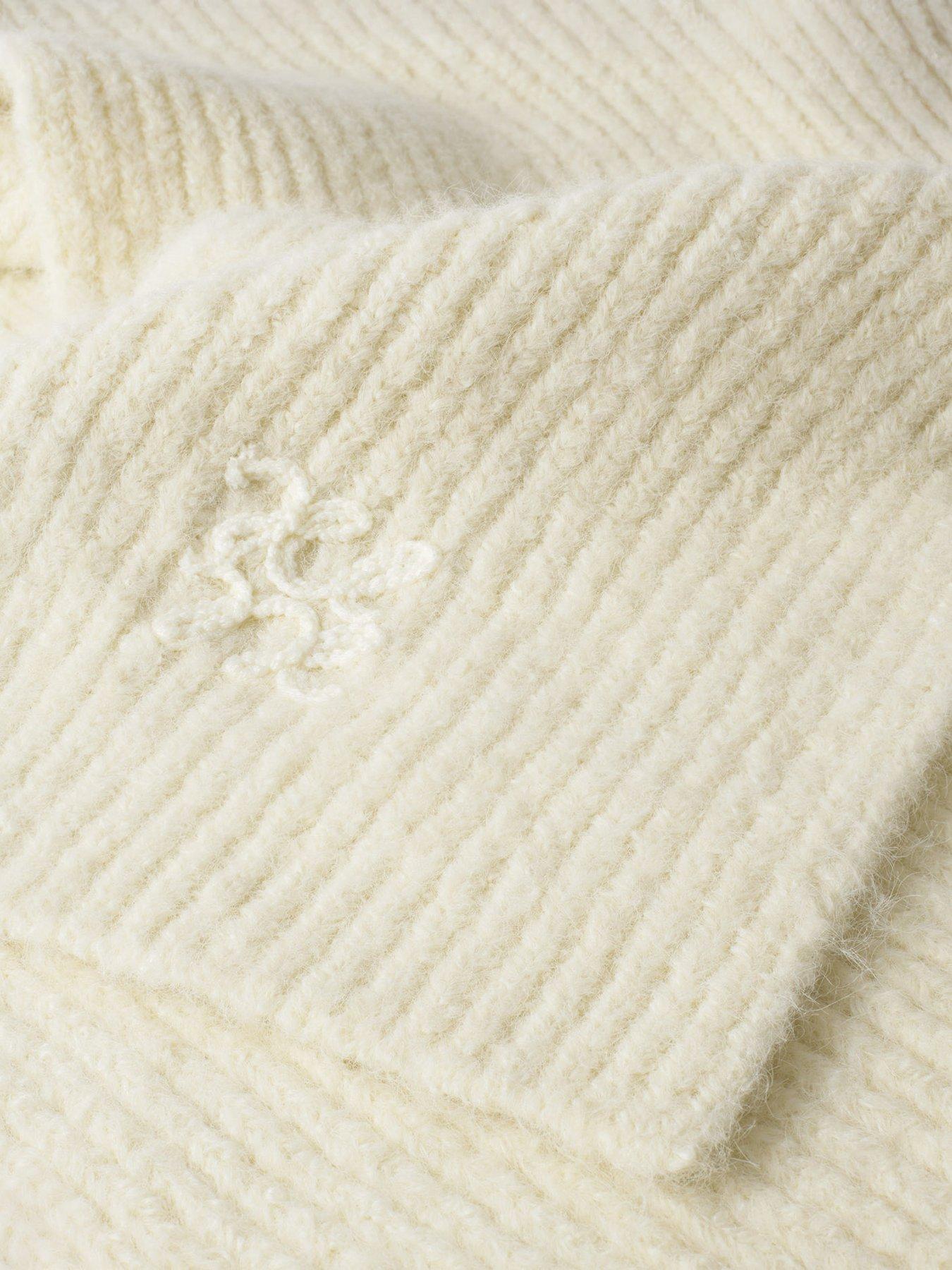 Image 4 of 6 of Katie Loxton Logo Applique Scarf - Off White / Taupe