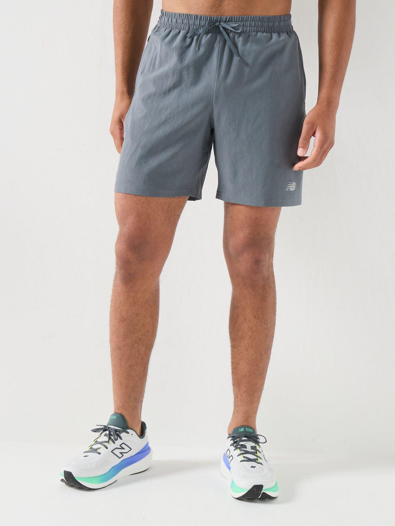 New Balance Mens Running Essential 7Inch Shorts - Grey