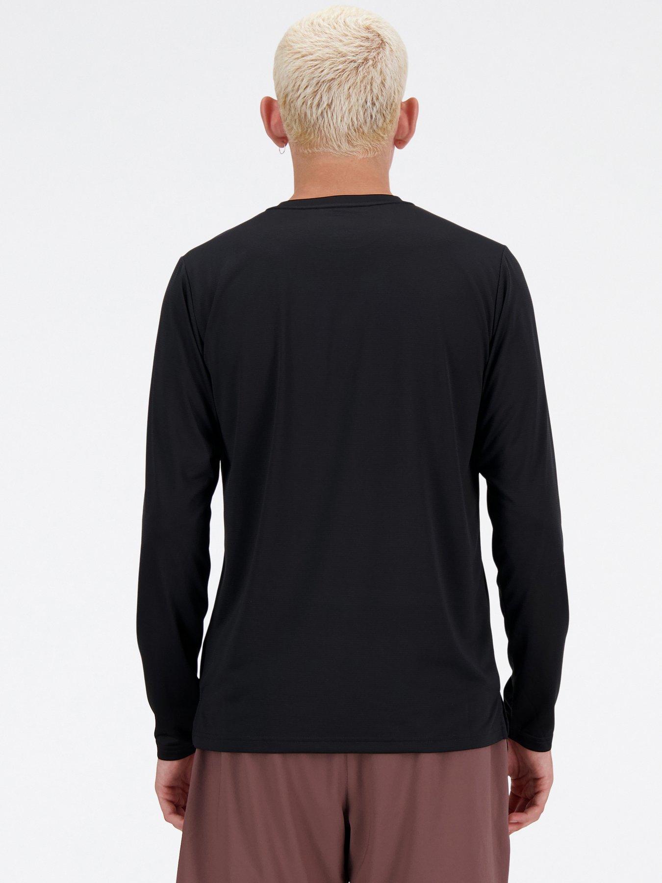 Image 2 of 4 of New Balance Mens Running Essential Lightweight Crew Neck T-Shirt - Black