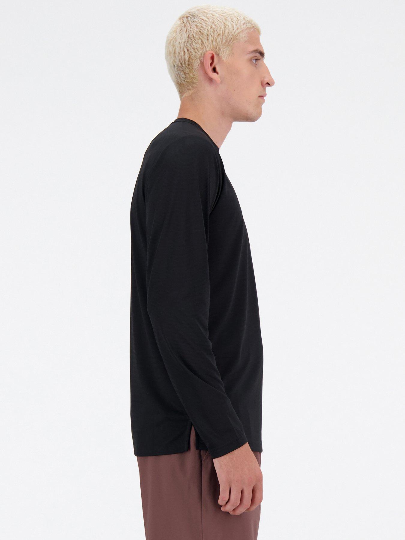 Image 3 of 4 of New Balance Mens Running Essential Lightweight Crew Neck T-Shirt - Black