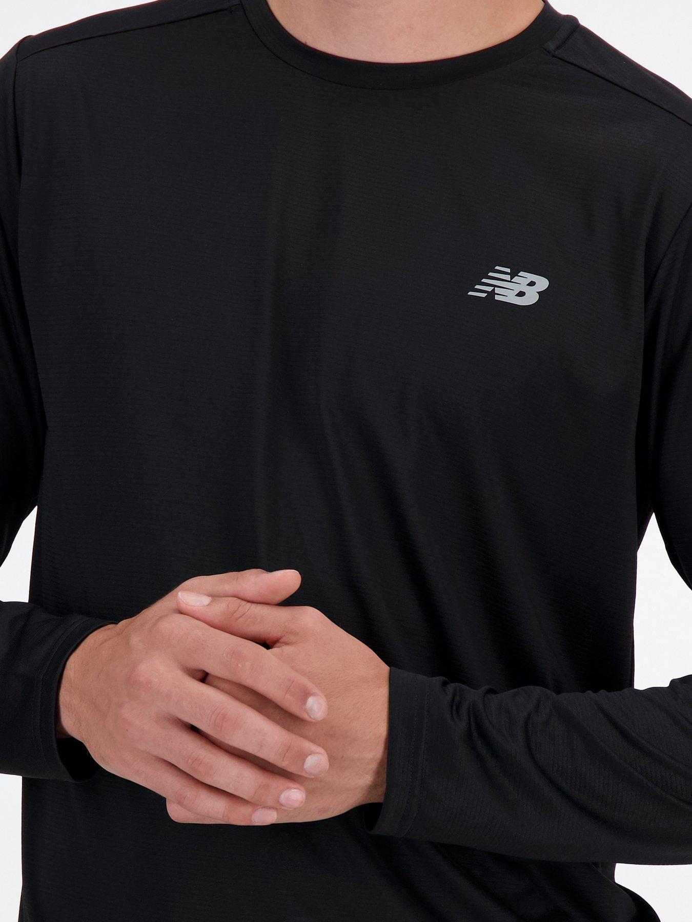 Image 4 of 4 of New Balance Mens Running Essential Lightweight Crew Neck T-Shirt - Black