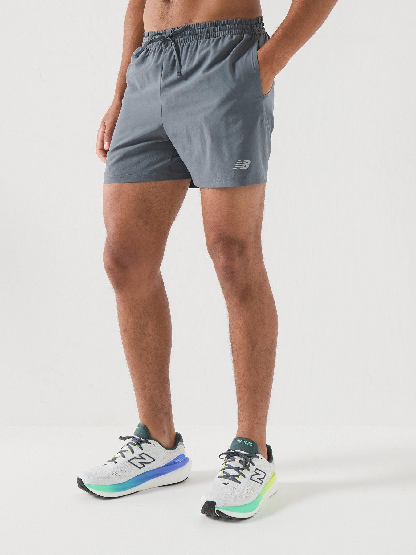 Image 1 of 6 of New Balance Mens Running Essential Lined 5Inch Shorts - Grey