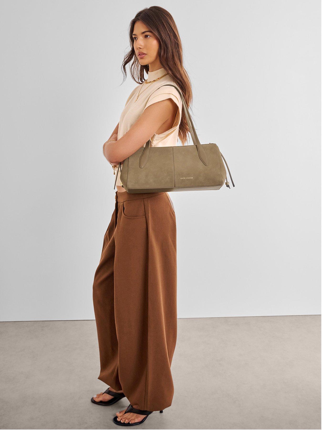 Katie Loxton Hattie Shoulder Bag - Taupe Suedette / Taupe