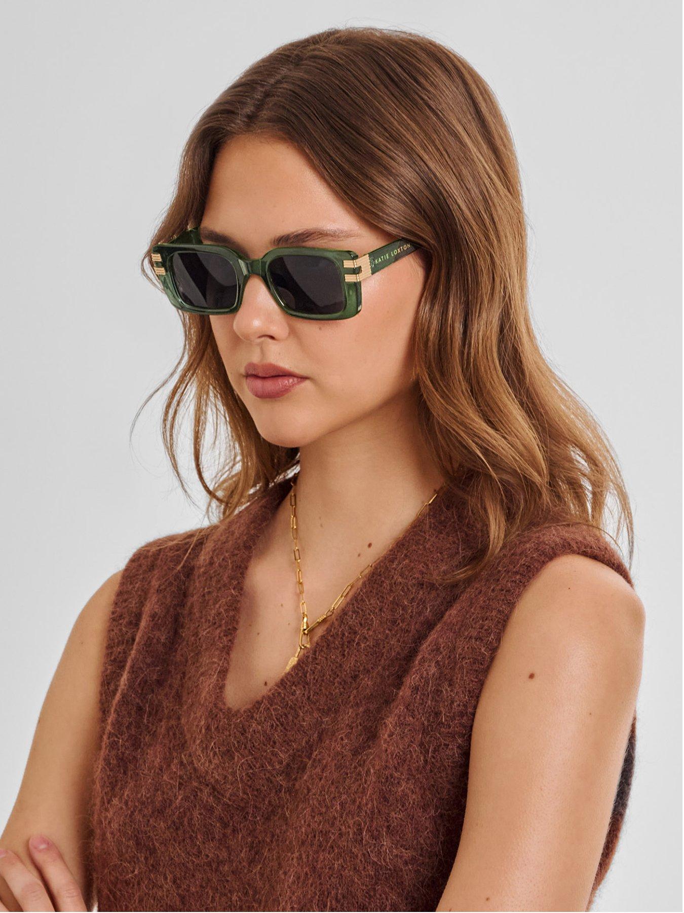 Katie Loxton Malibu Sunglasses - Transparent Green