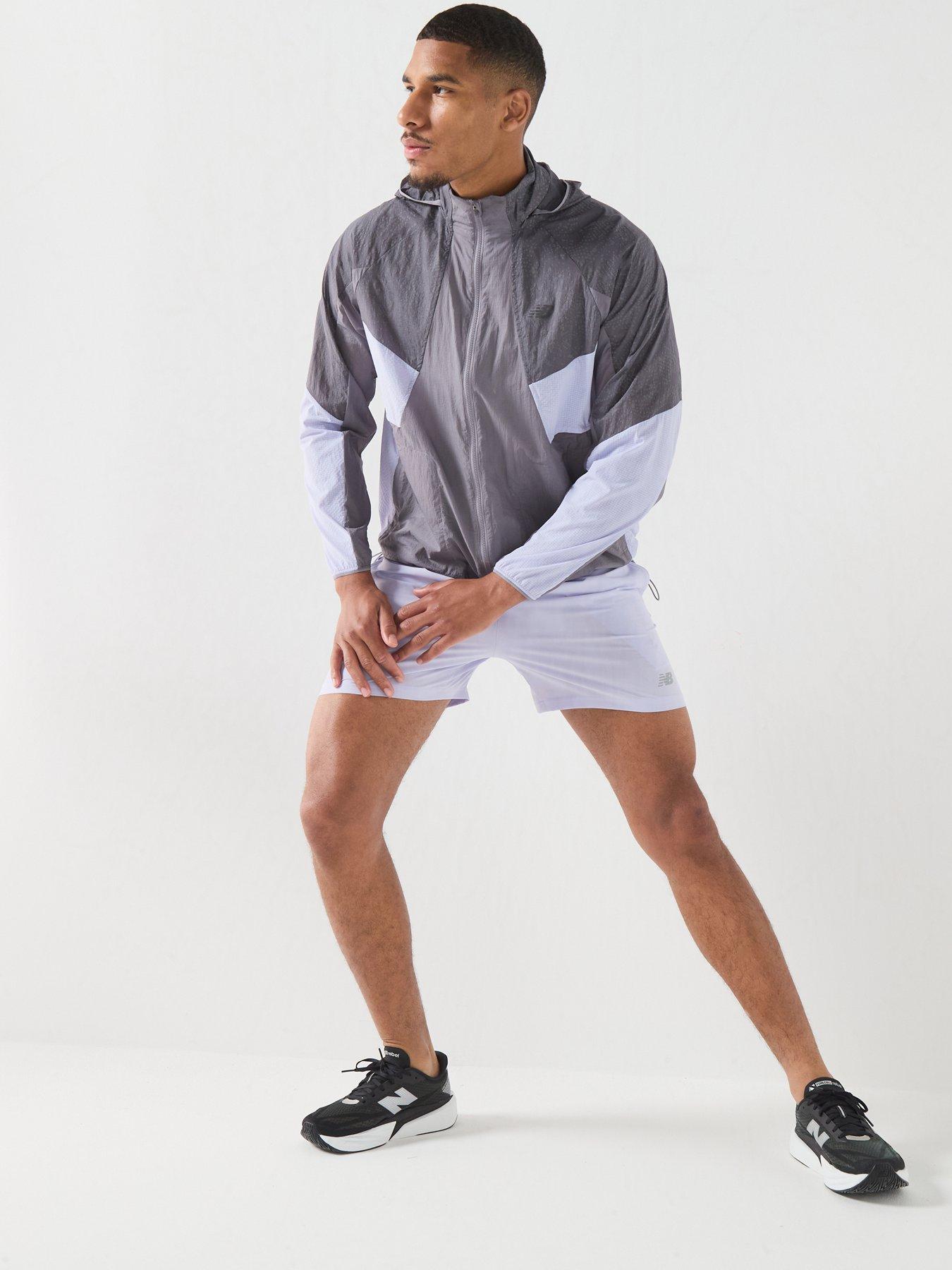 Image 3 of 5 of New Balance Mens Running Essential Lined 5 Inch Shorts - Purple