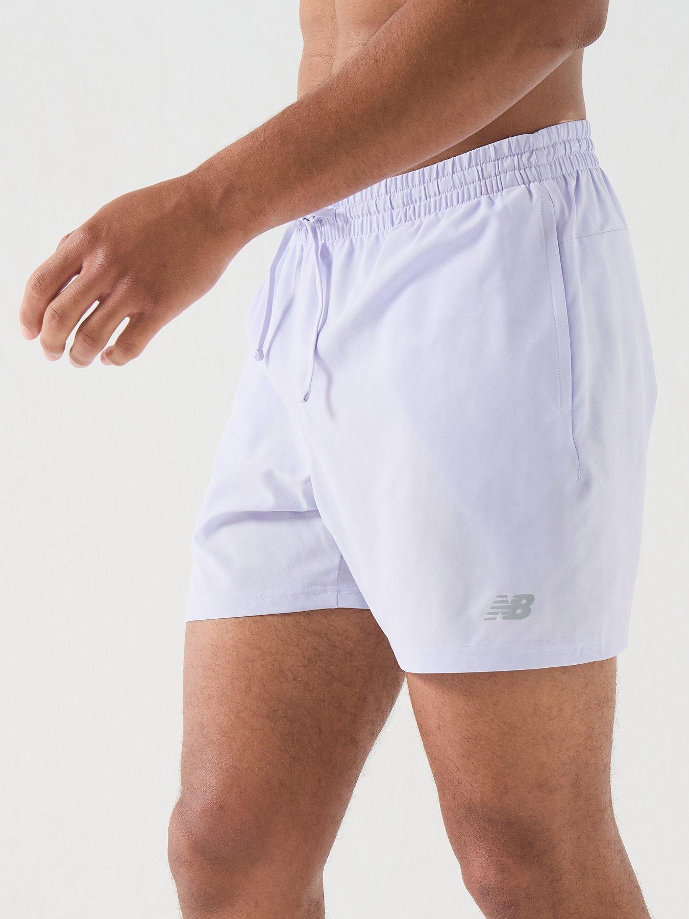 Image 5 of 5 of New Balance Mens Running Essential Lined 5 Inch Shorts - Purple