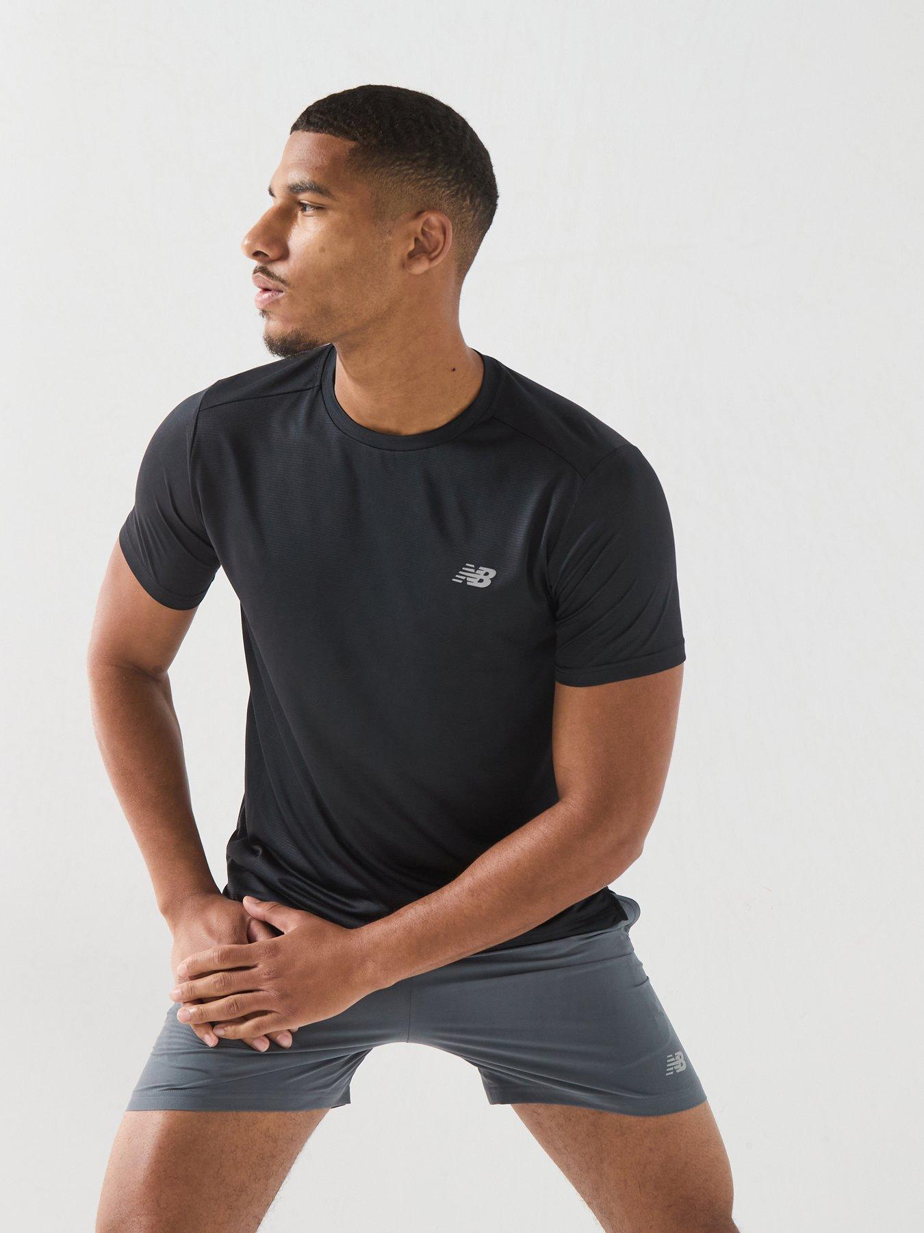 New Balance Mens Running Essential T-Shirt, Black, Size 2Xl, Men