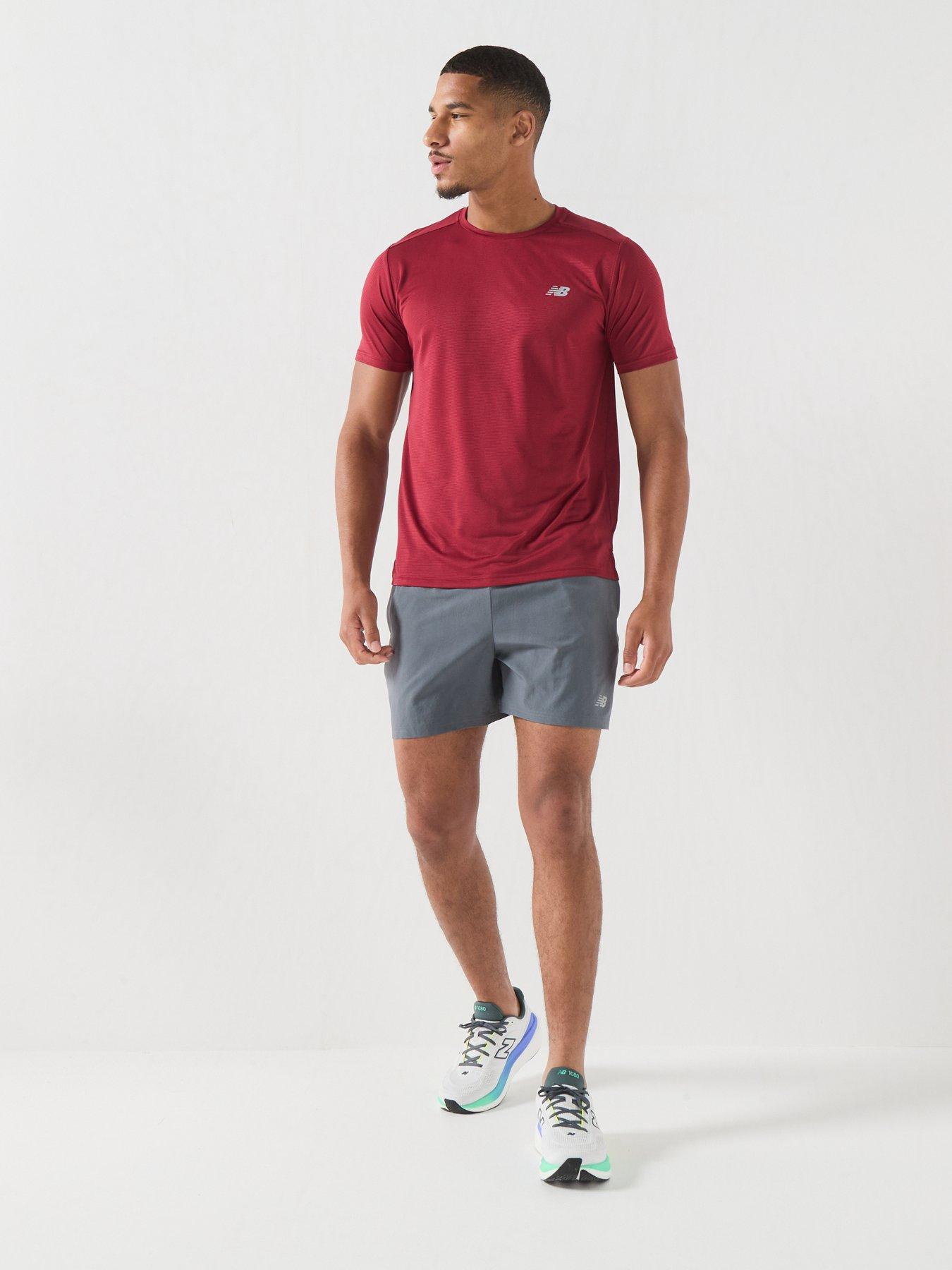 Image 3 of 6 of New Balance Mens Running Essential Lightweight T-Shirt - Red