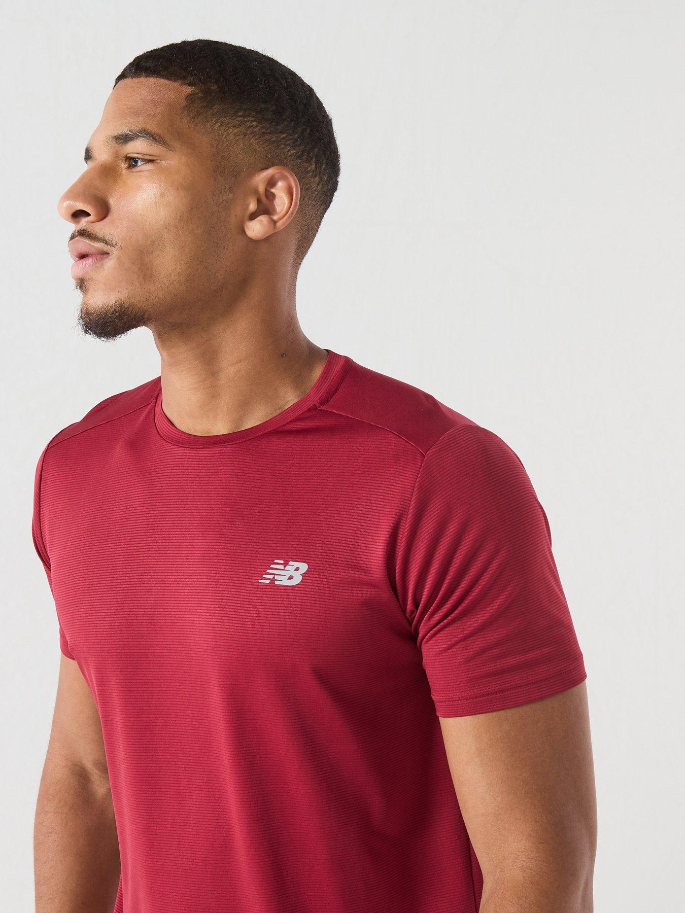 Image 4 of 6 of New Balance Mens Running Essential Lightweight T-Shirt - Red