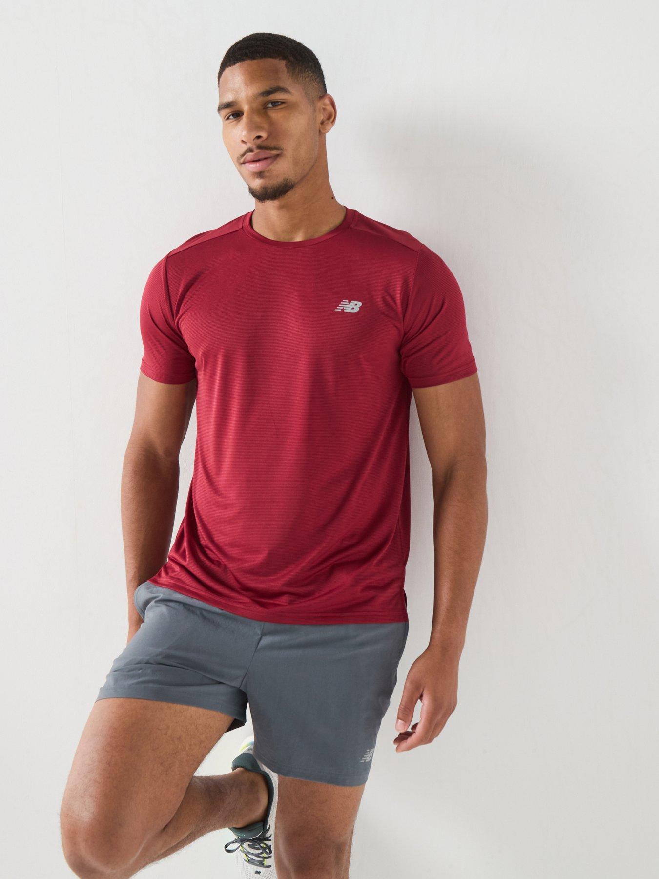 Image 5 of 6 of New Balance Mens Running Essential Lightweight T-Shirt - Red