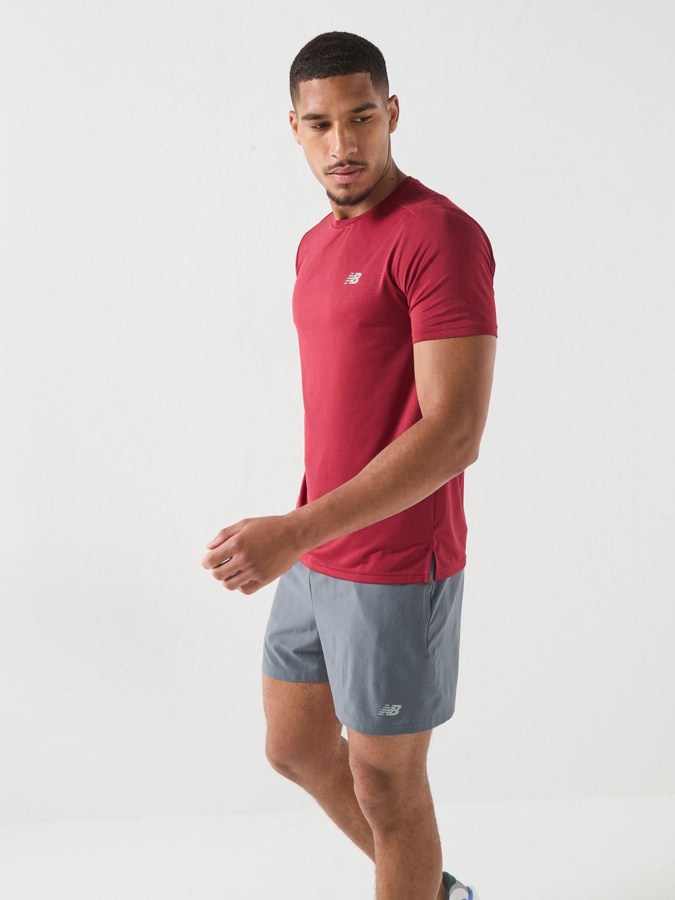 Image 6 of 6 of New Balance Mens Running Essential Lightweight T-Shirt - Red