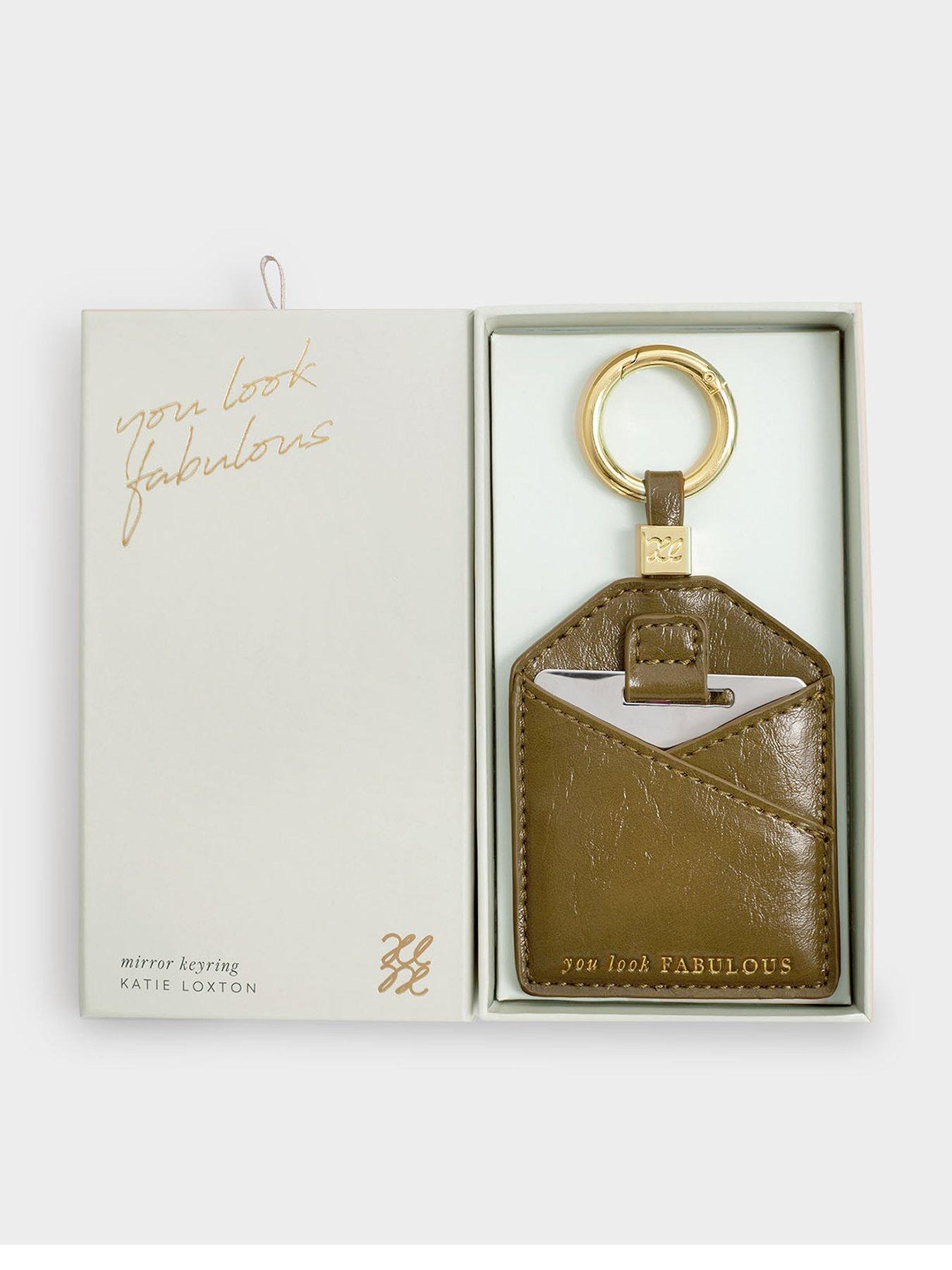 Katie Loxton Boxed 'you Look Fabulous' Mirror - Olive Distressed