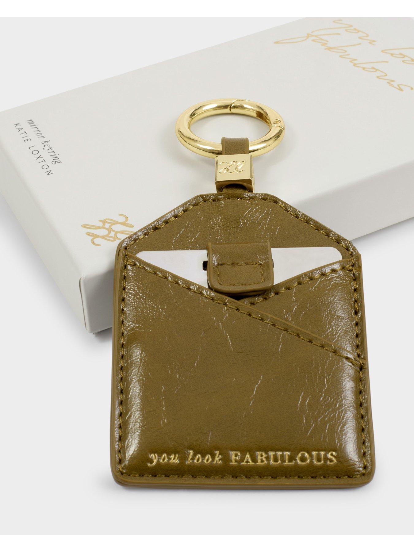 Image 3 of 4 of Katie Loxton Boxed 'you Look Fabulous' Mirror - Olive Distressed