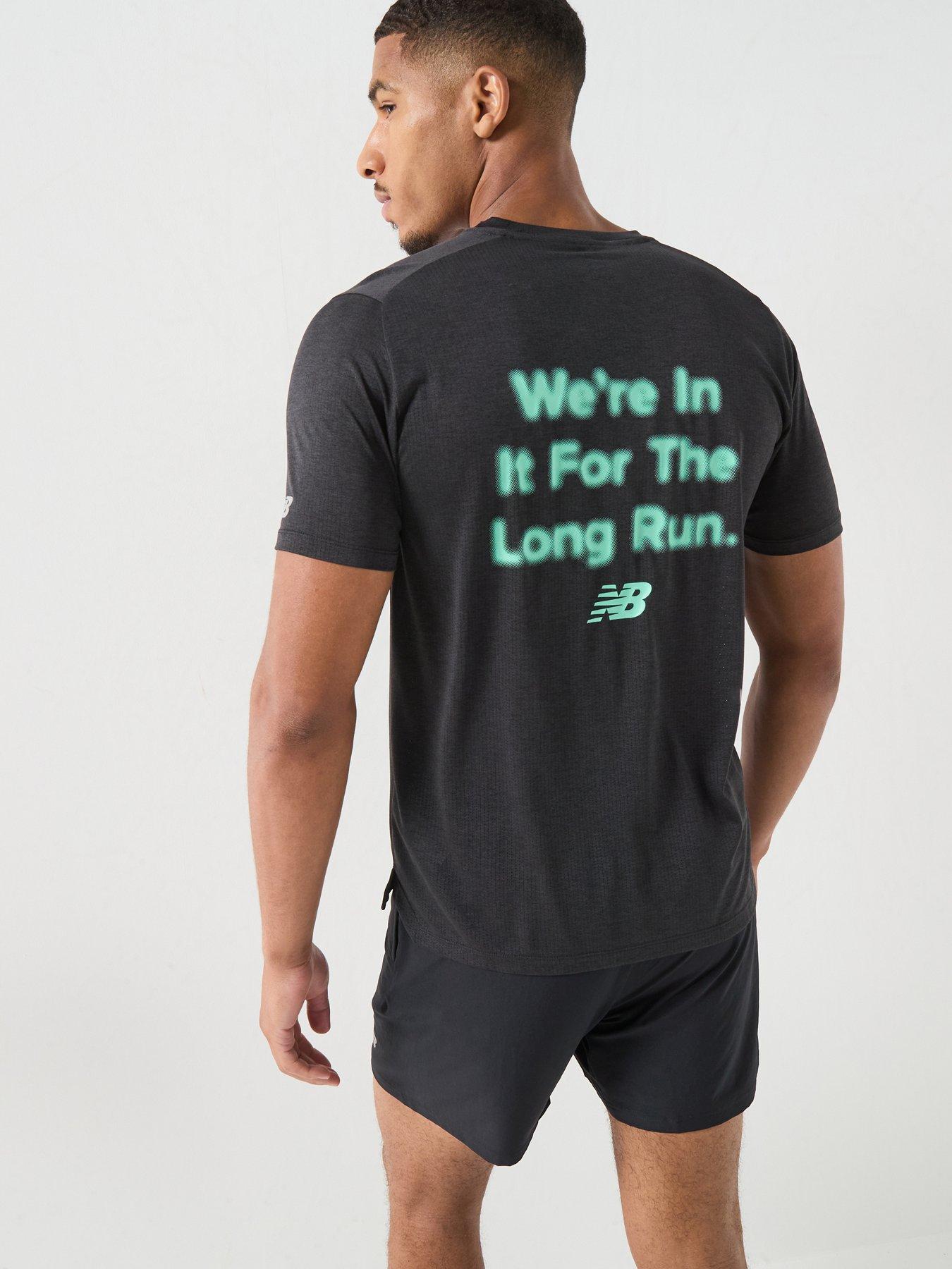 New Balance Mens Running Rc Essential Graphic T-Shirt - Black