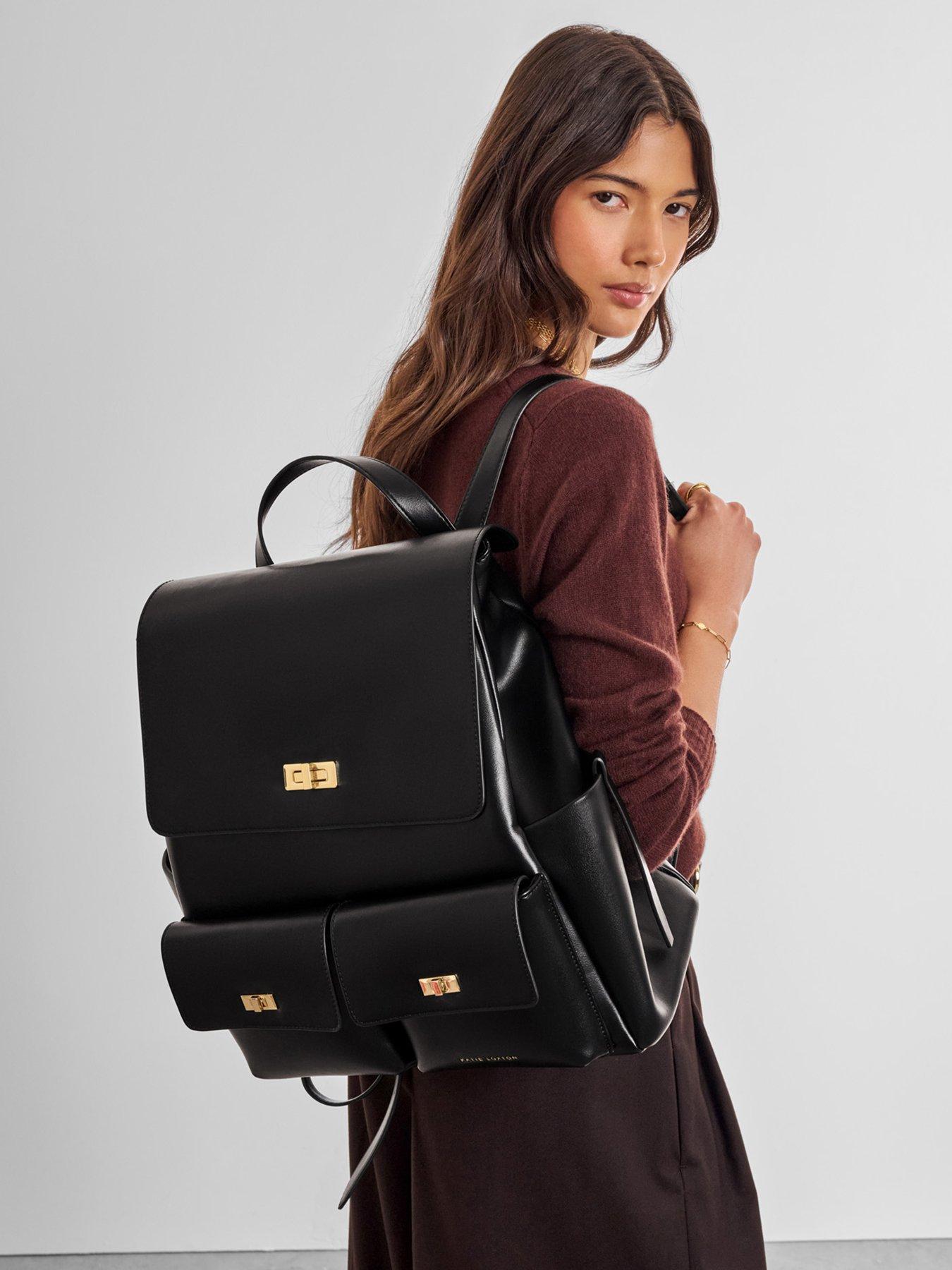 Katie Loxton Tara Twist Lock Backpack - Black