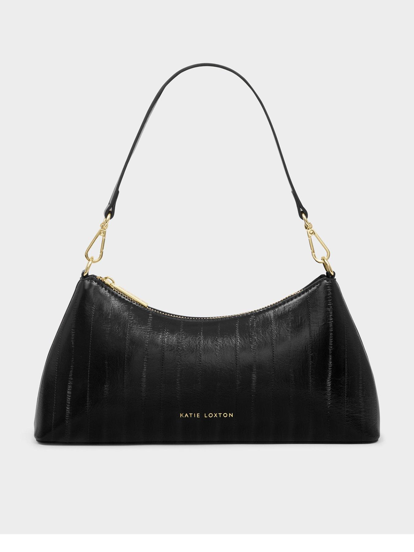 Image 2 of 6 of Katie Loxton Miley Small Shoulder Bag - Black Eel