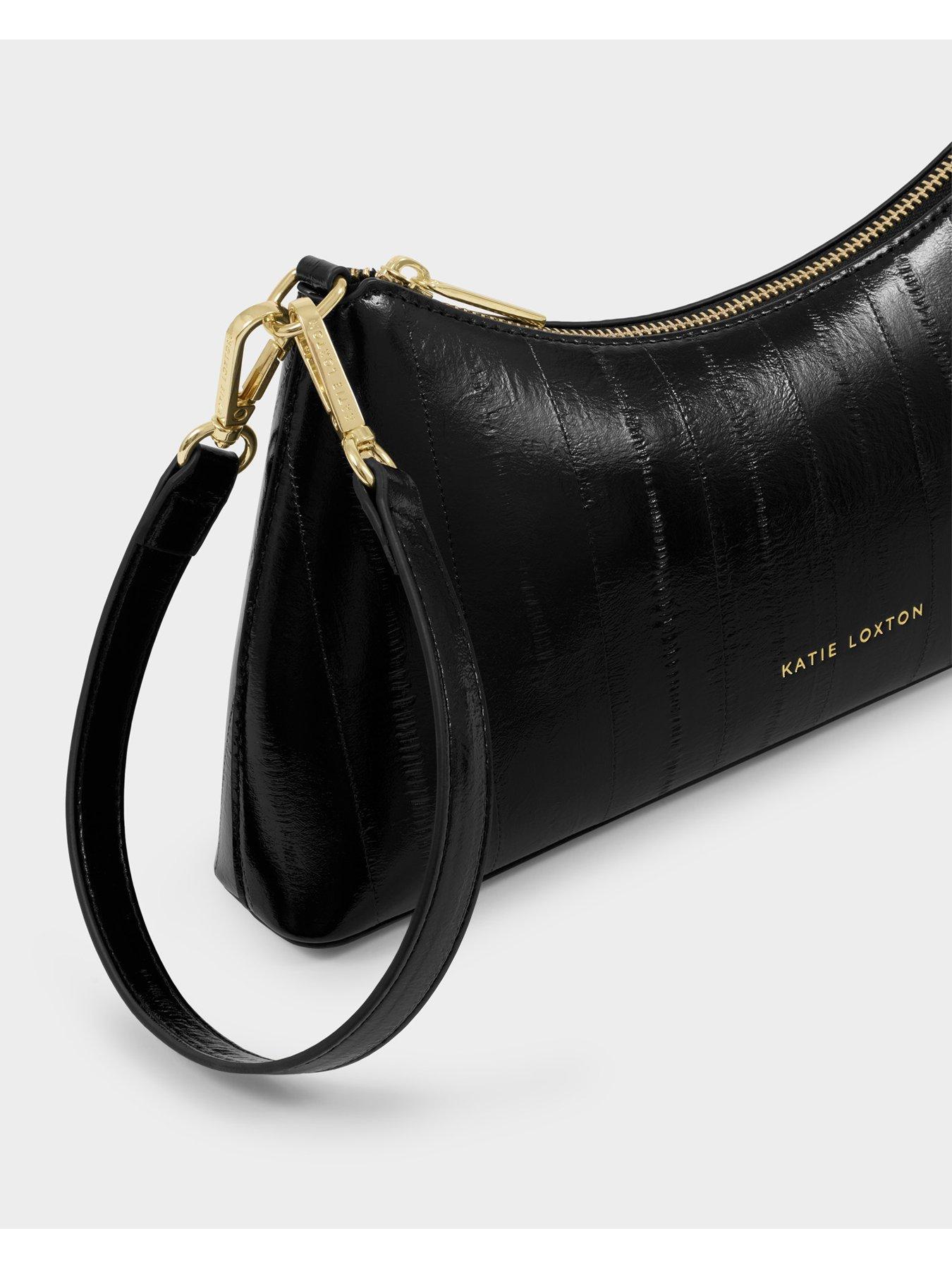 Image 4 of 6 of Katie Loxton Miley Small Shoulder Bag - Black Eel