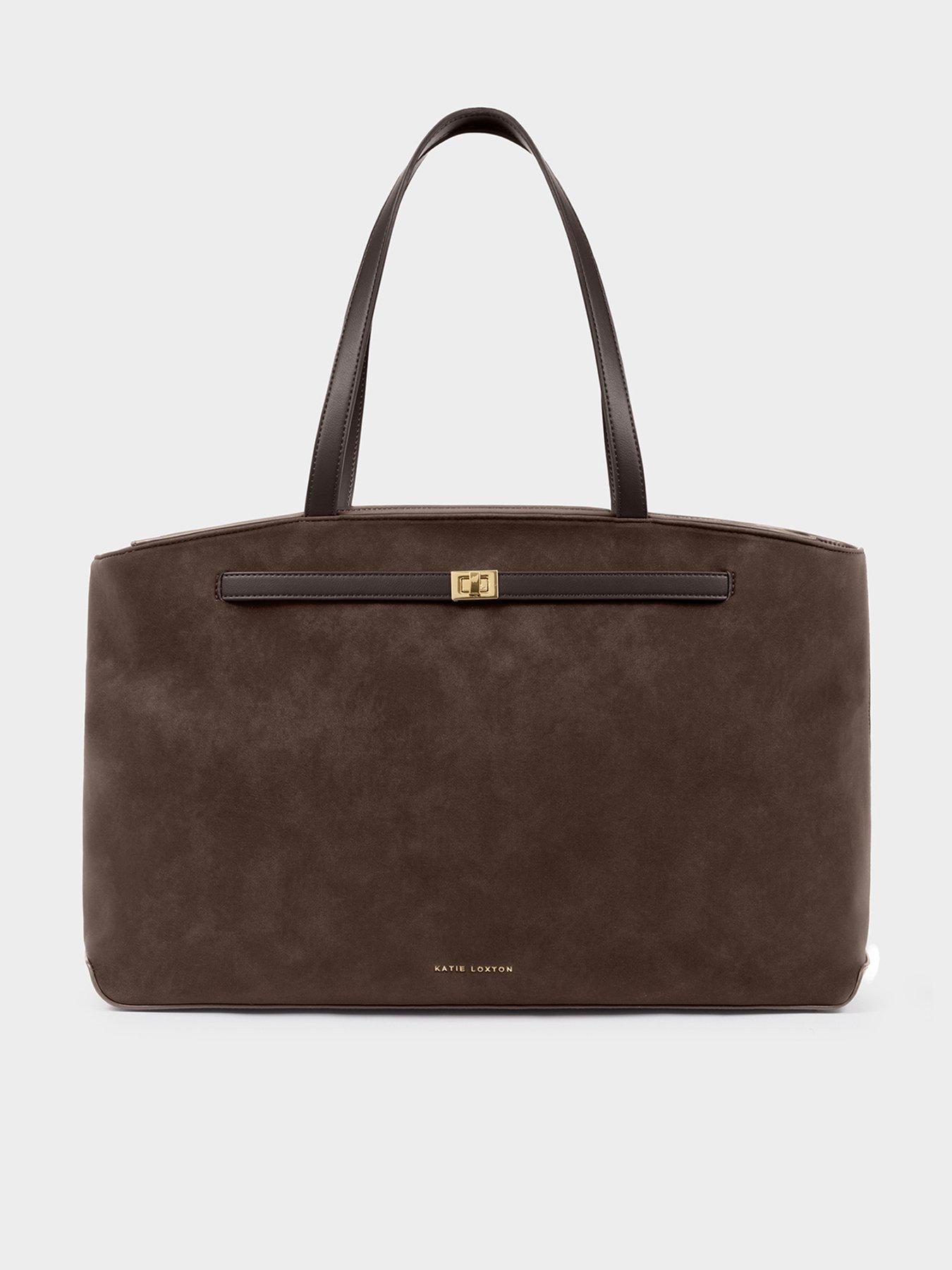 Image 2 of 7 of Katie Loxton Orin Tote Bag - Bitter Chocolate Suedette / Bitter Chocolate