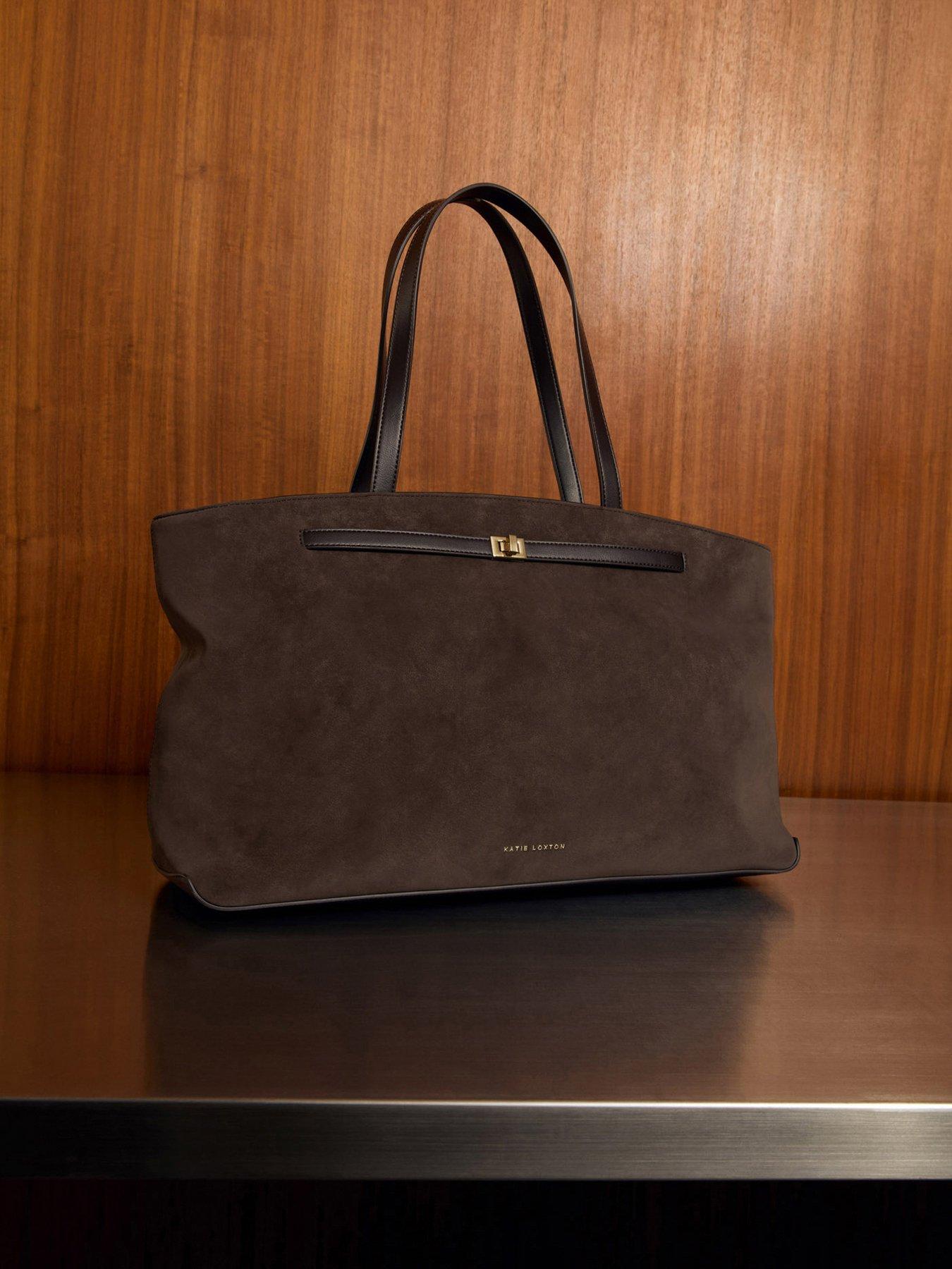Image 3 of 7 of Katie Loxton Orin Tote Bag - Bitter Chocolate Suedette / Bitter Chocolate