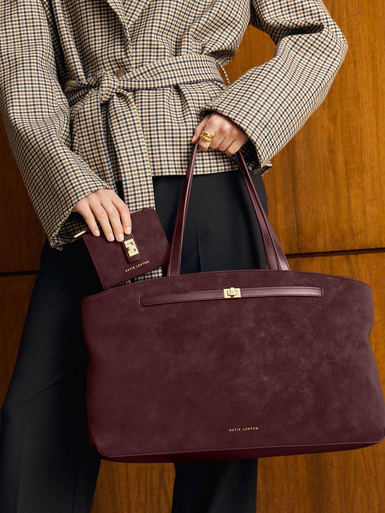 Katie Loxton Orin Tote Bag - Cherry Suedette / Cherry
