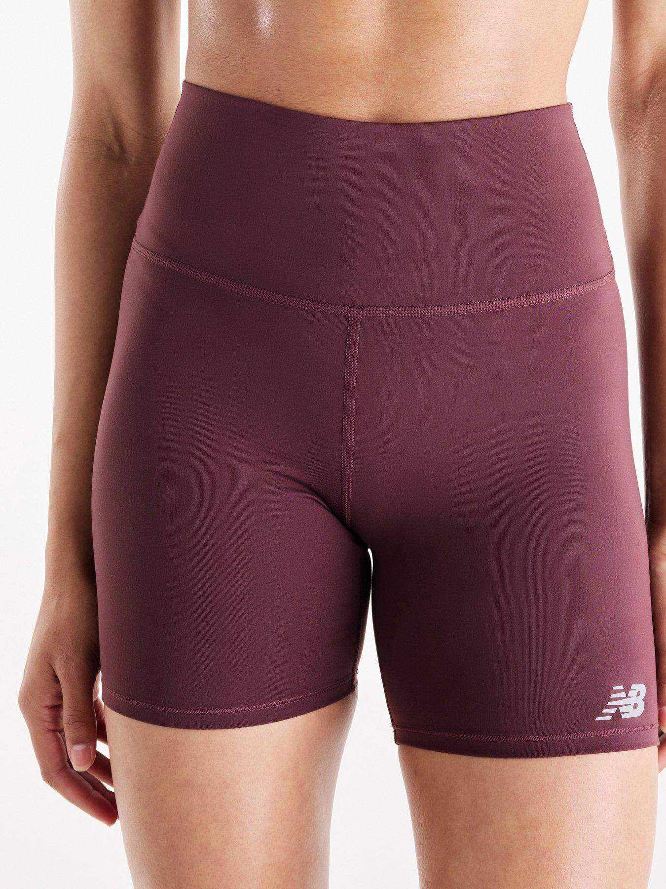 Image 4 of 5 of New Balance Womens Training Harmony High Rise Stretch 6 Inch Shorts - Red