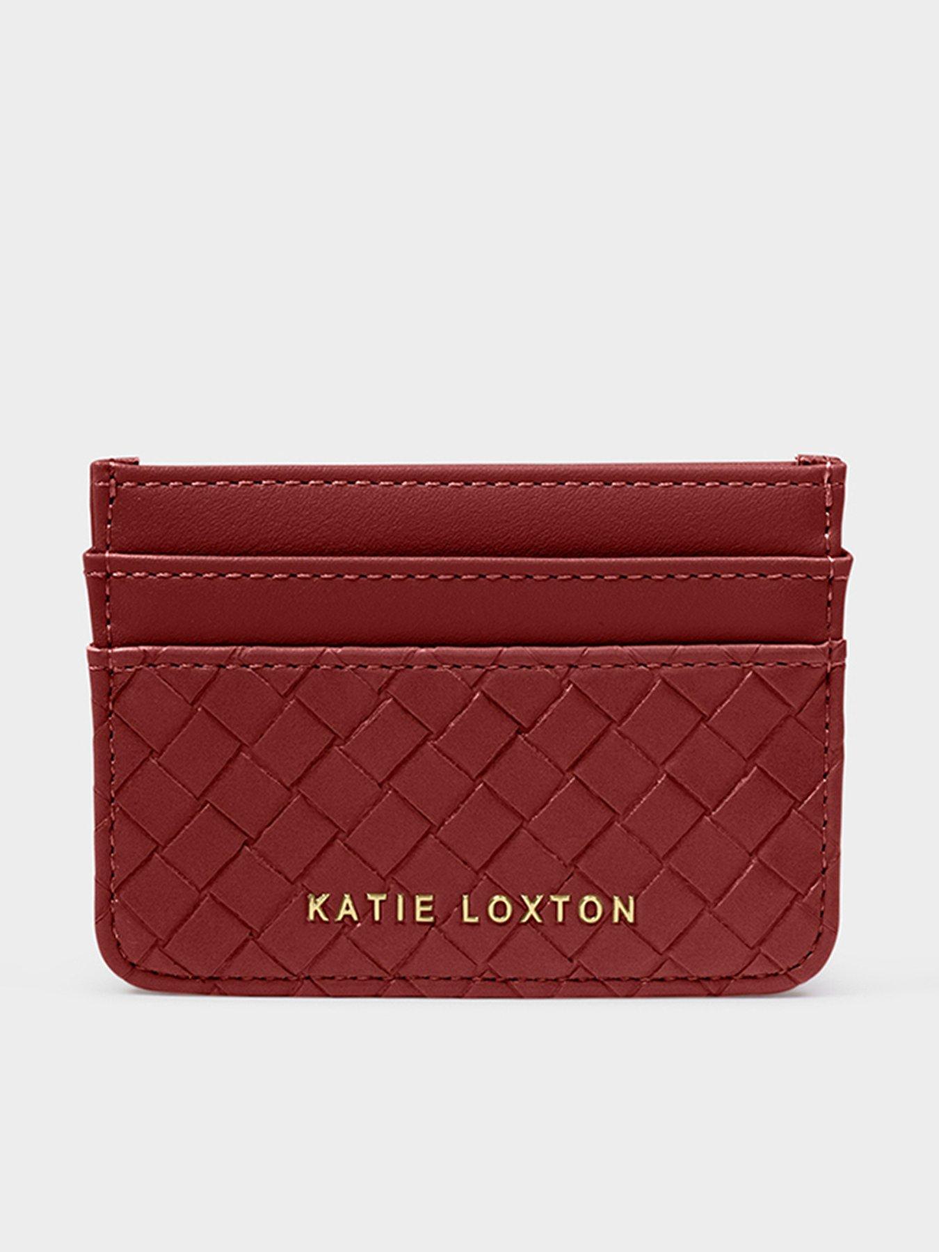 Katie Loxton Nova Woven Texture Cardholder - Crimson