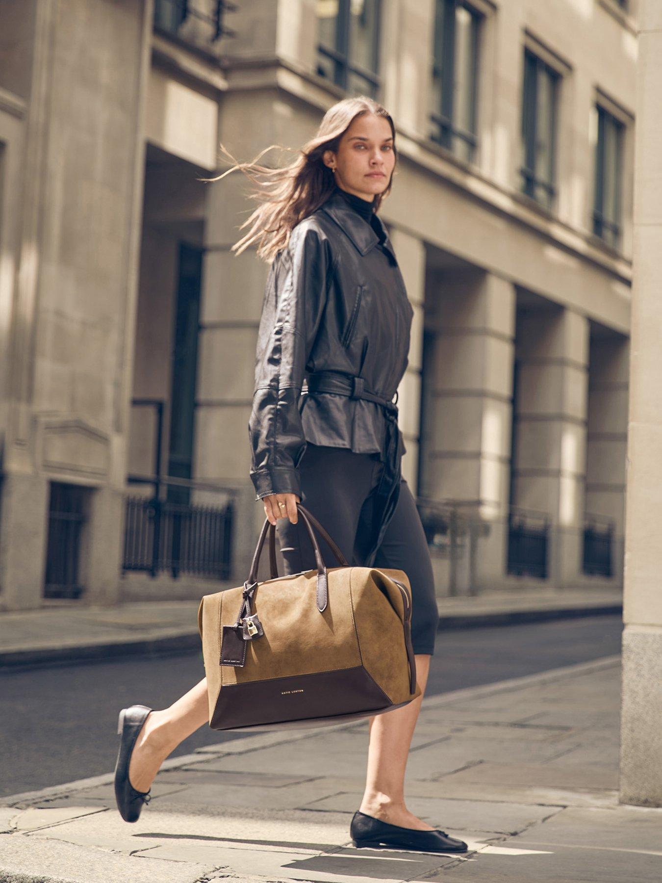 Katie Loxton Charlbury Cabin Bag - Caramel Suedette / Bitter Chocolate