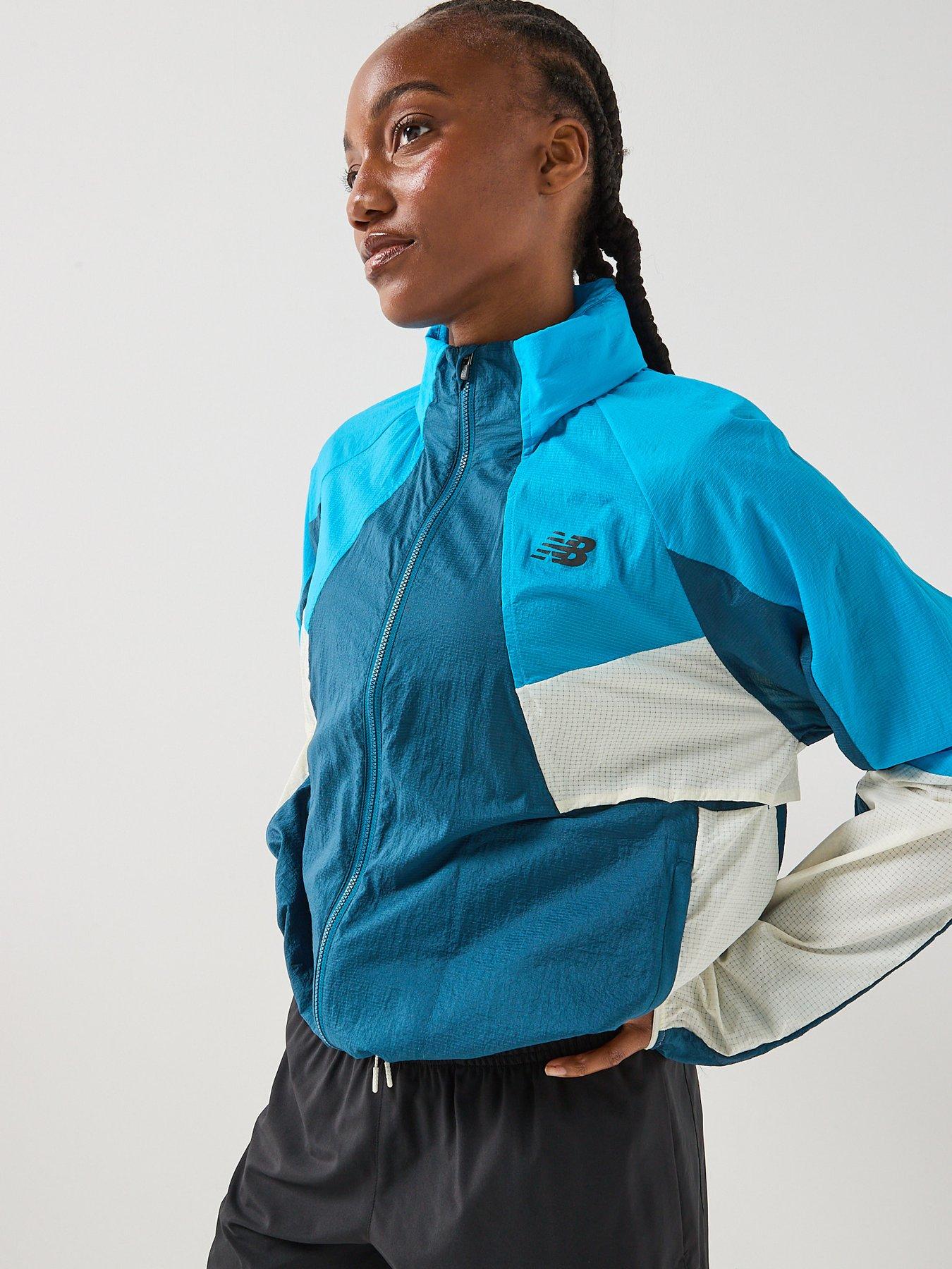 New Balance Women's Colour Block Running Jacket - Blue