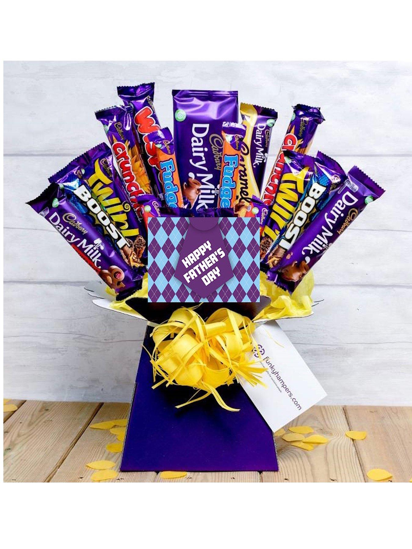 Funky Hampers Fathers Day Deluxe Cadburys Chocolate Bouquet
