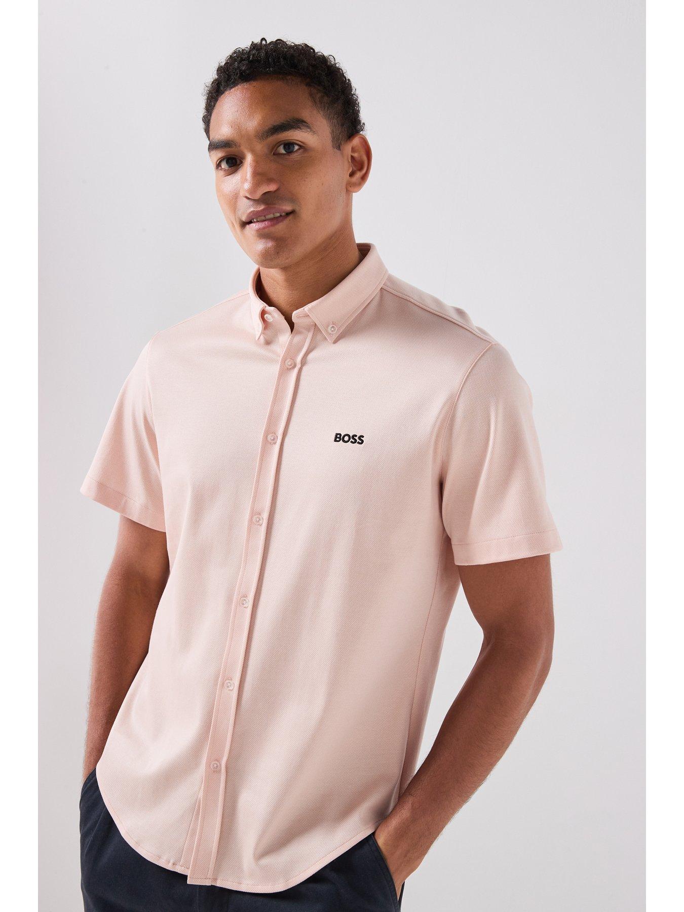BOSS Regular-fit Shirt in Cotton Jersey - Light Orange