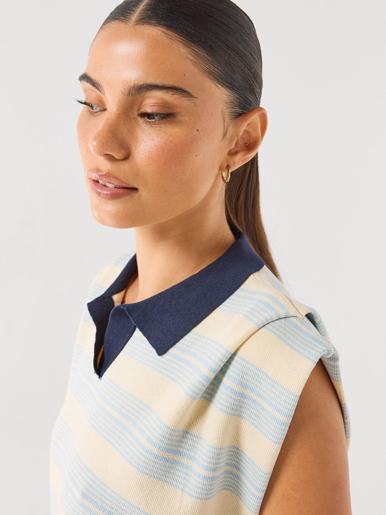 Image 4 of 5 of Vero Moda Short Sleeve Poloneck Pullover