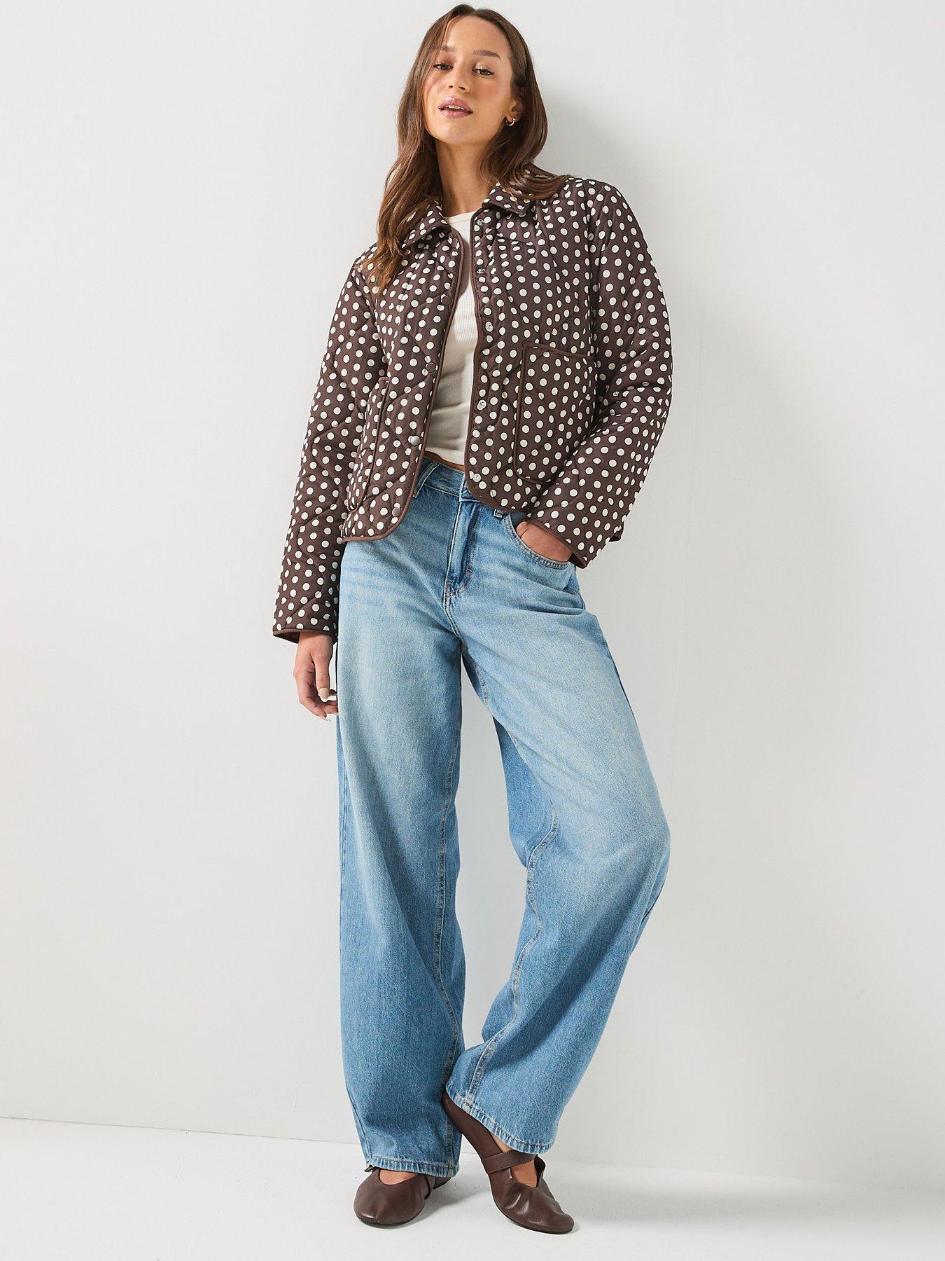 Image 4 of 6 of Only Polka Dot Short Quilted Jacket