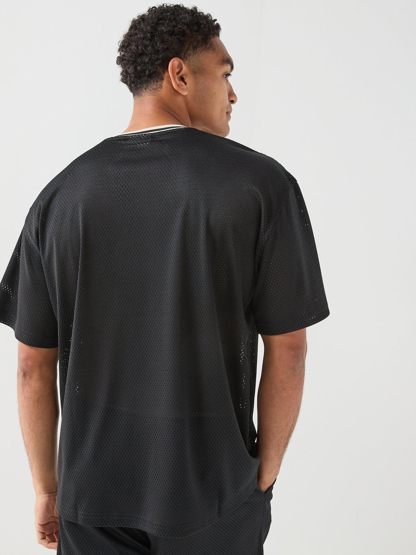 Image 2 of 6 of Les Deux Mesh T-Shirt - Black