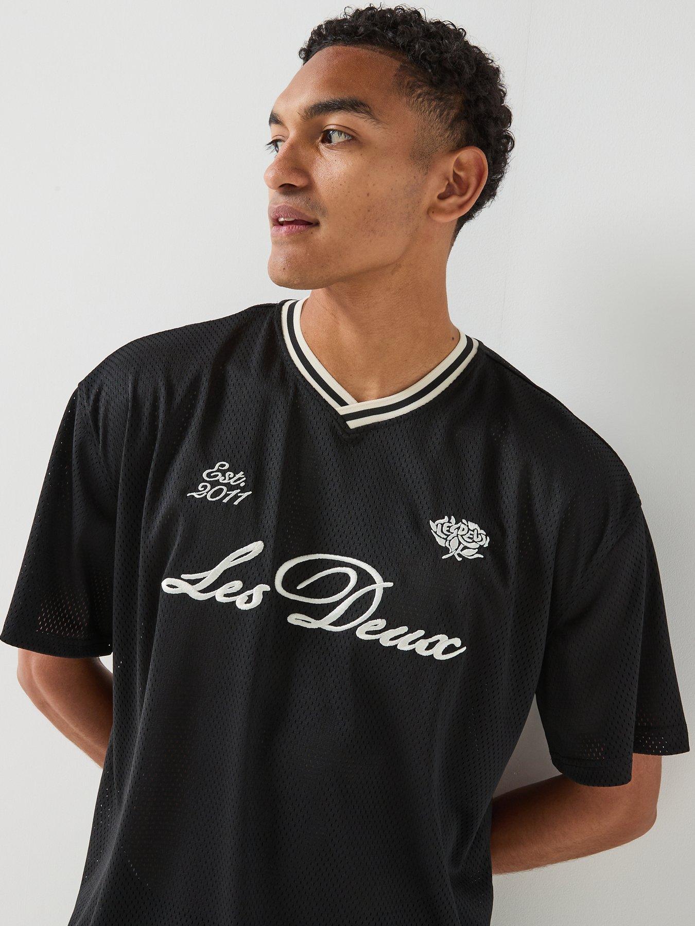 Image 4 of 6 of Les Deux Mesh T-Shirt - Black