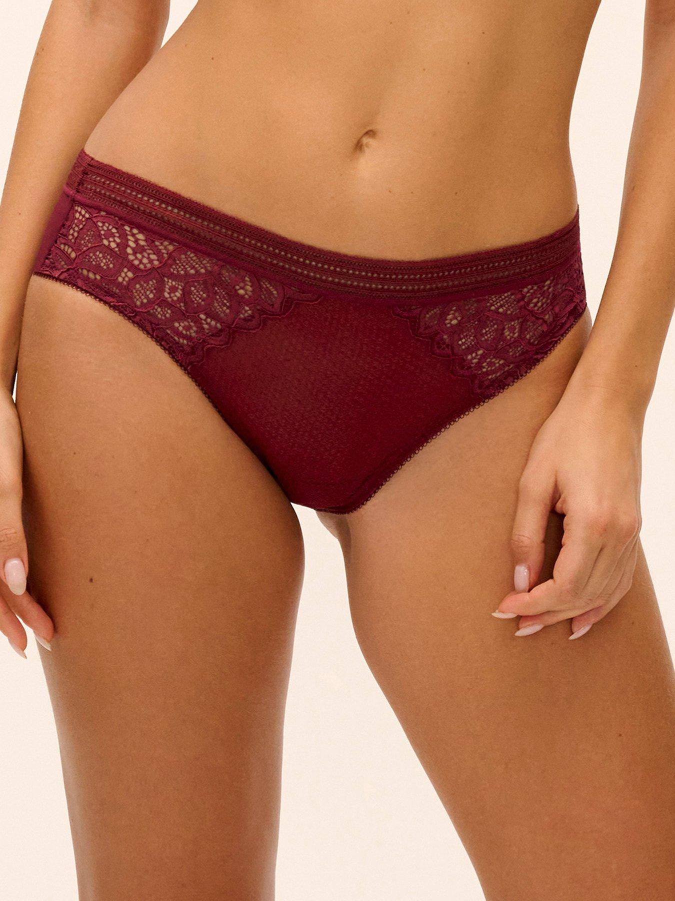 Image 1 of 4 of Wacoal Raffine Brief-Carmine - Red