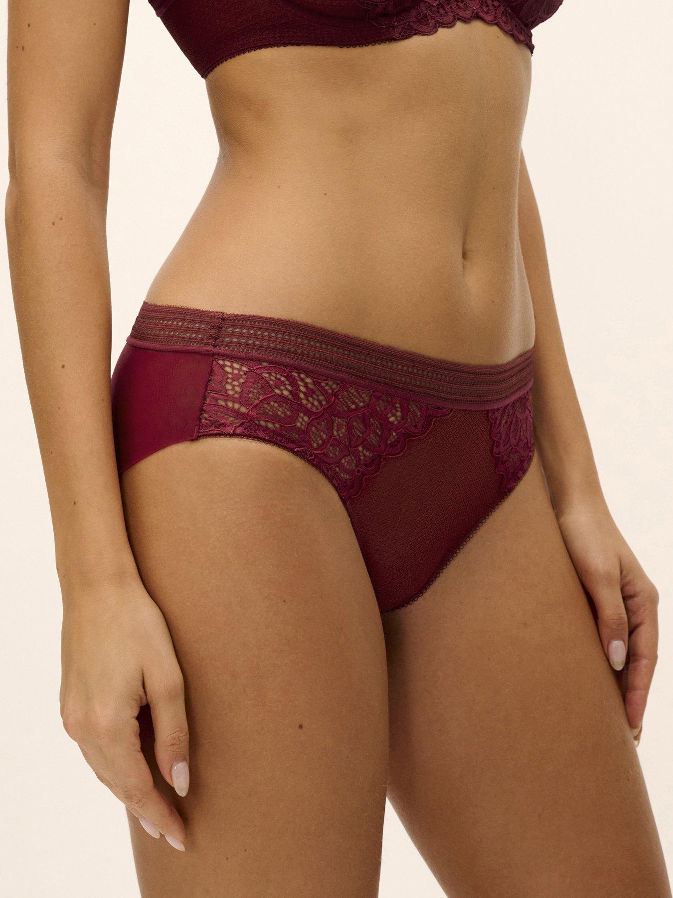 Image 3 of 4 of Wacoal Raffine Brief-Carmine - Red